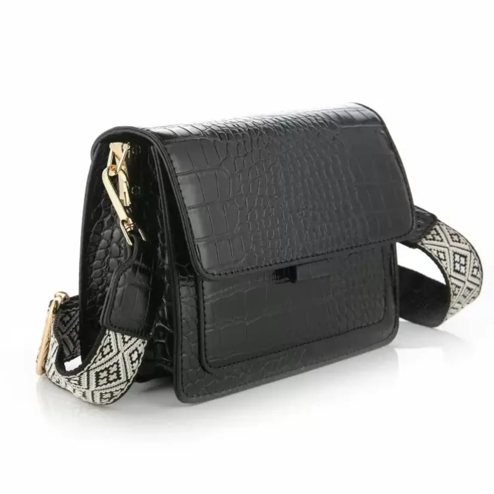 More the Firm Tas croco luxe band black