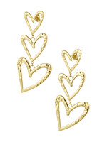 More the Firm Oorbellen triple heart structure