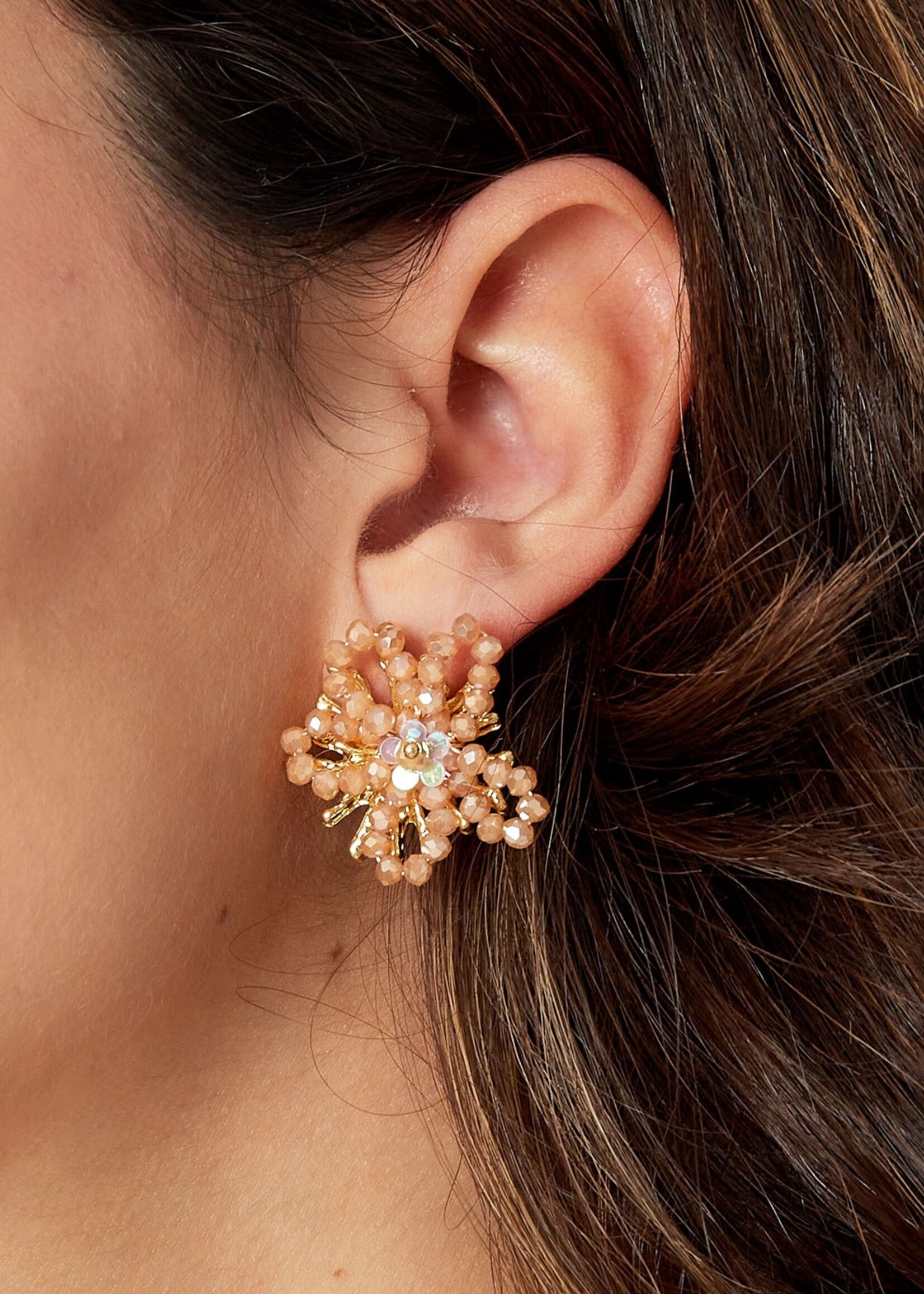 More the Firm Oorbelen kralen bloem