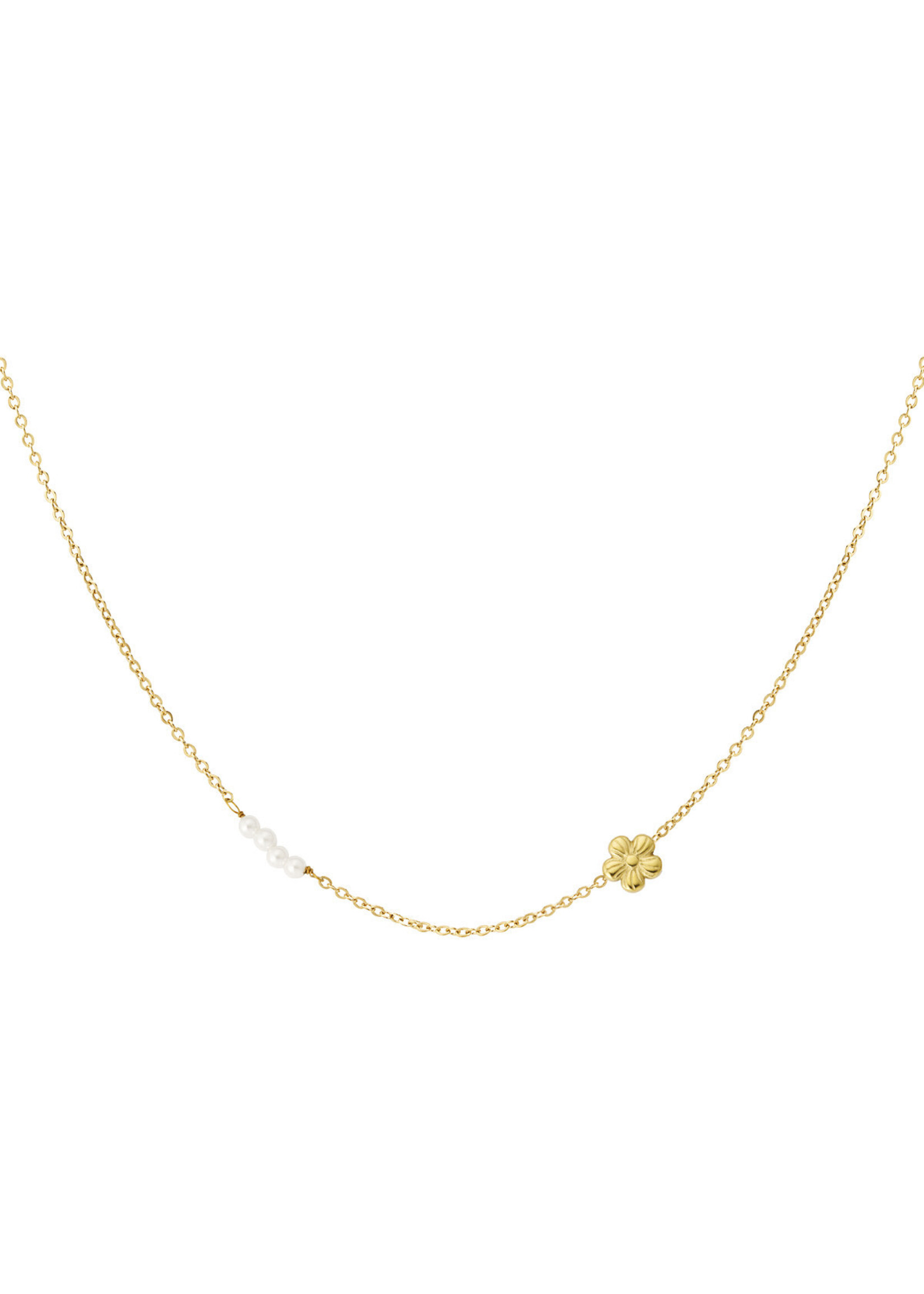 Flo Boutique Ketting Flower and pearls