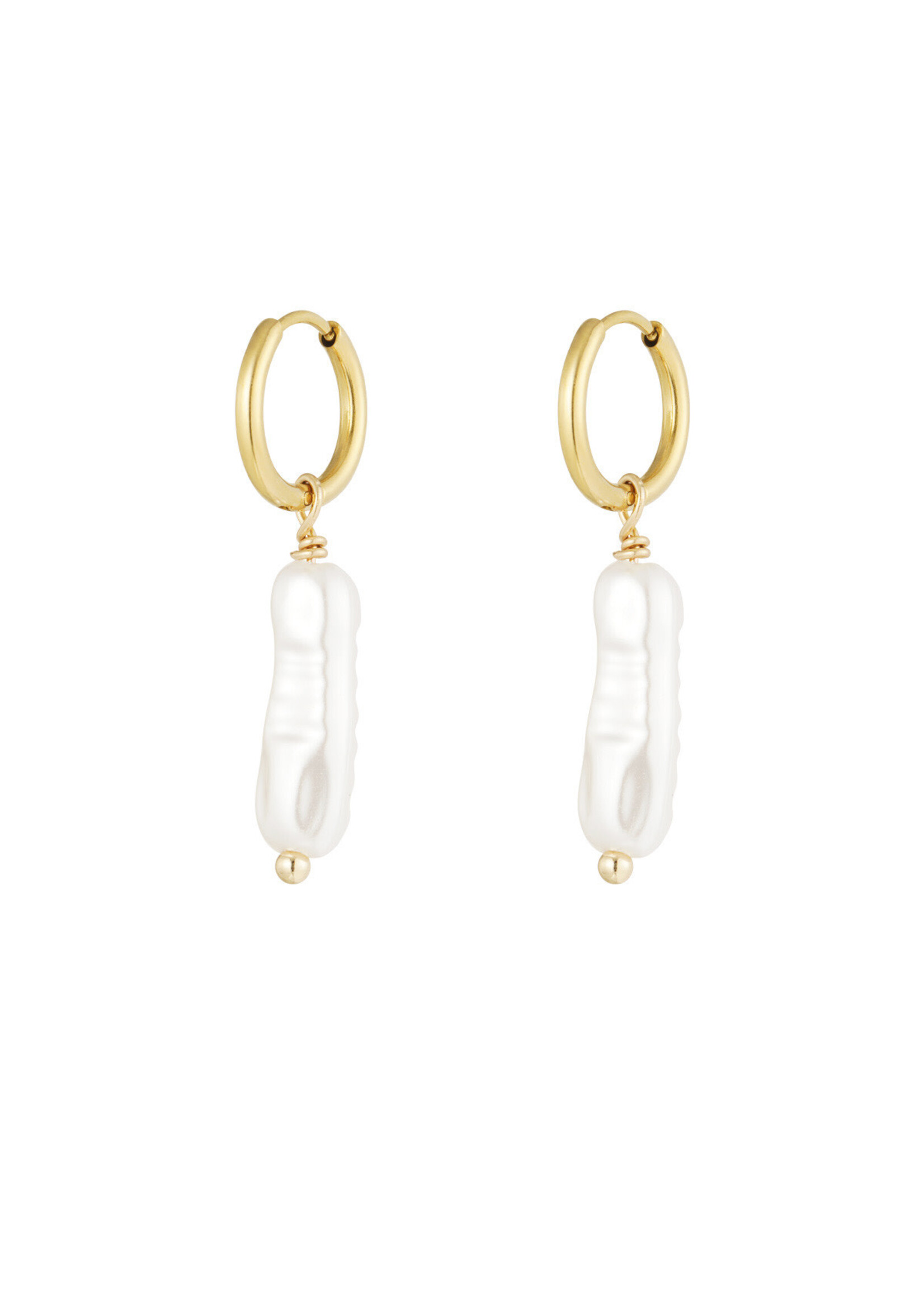 Flo Boutique Oorbellen long pearl
