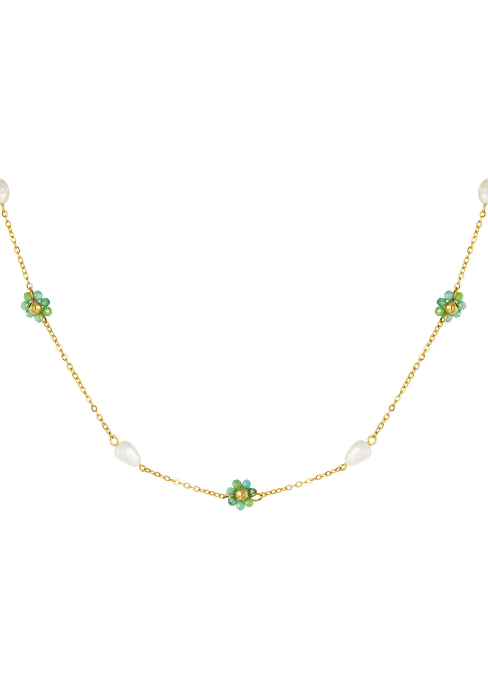 Flo Boutique Ketting Flowerfield pearl