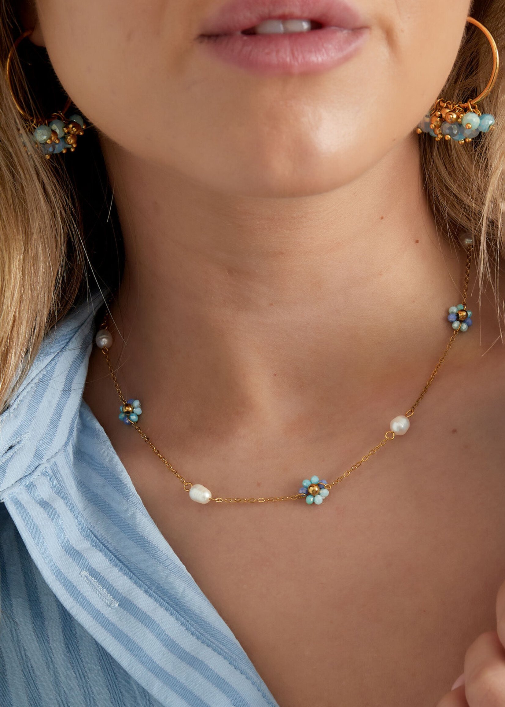 More the Firm Ketting Flowerfield pearl