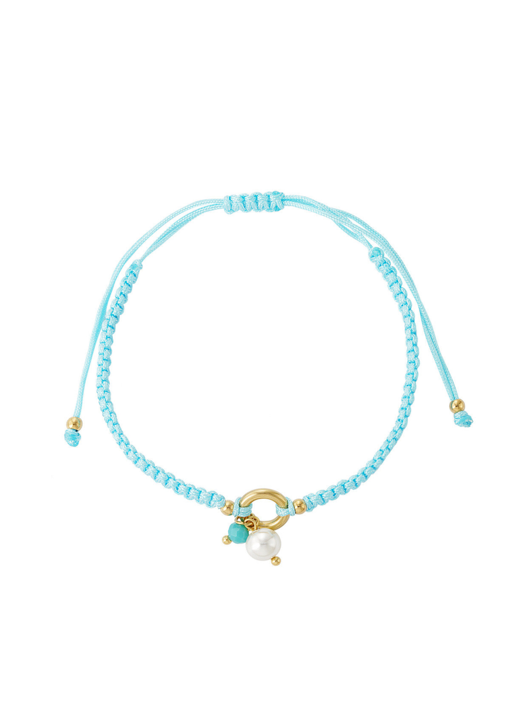 More the Firm Gevlochten armband pearl