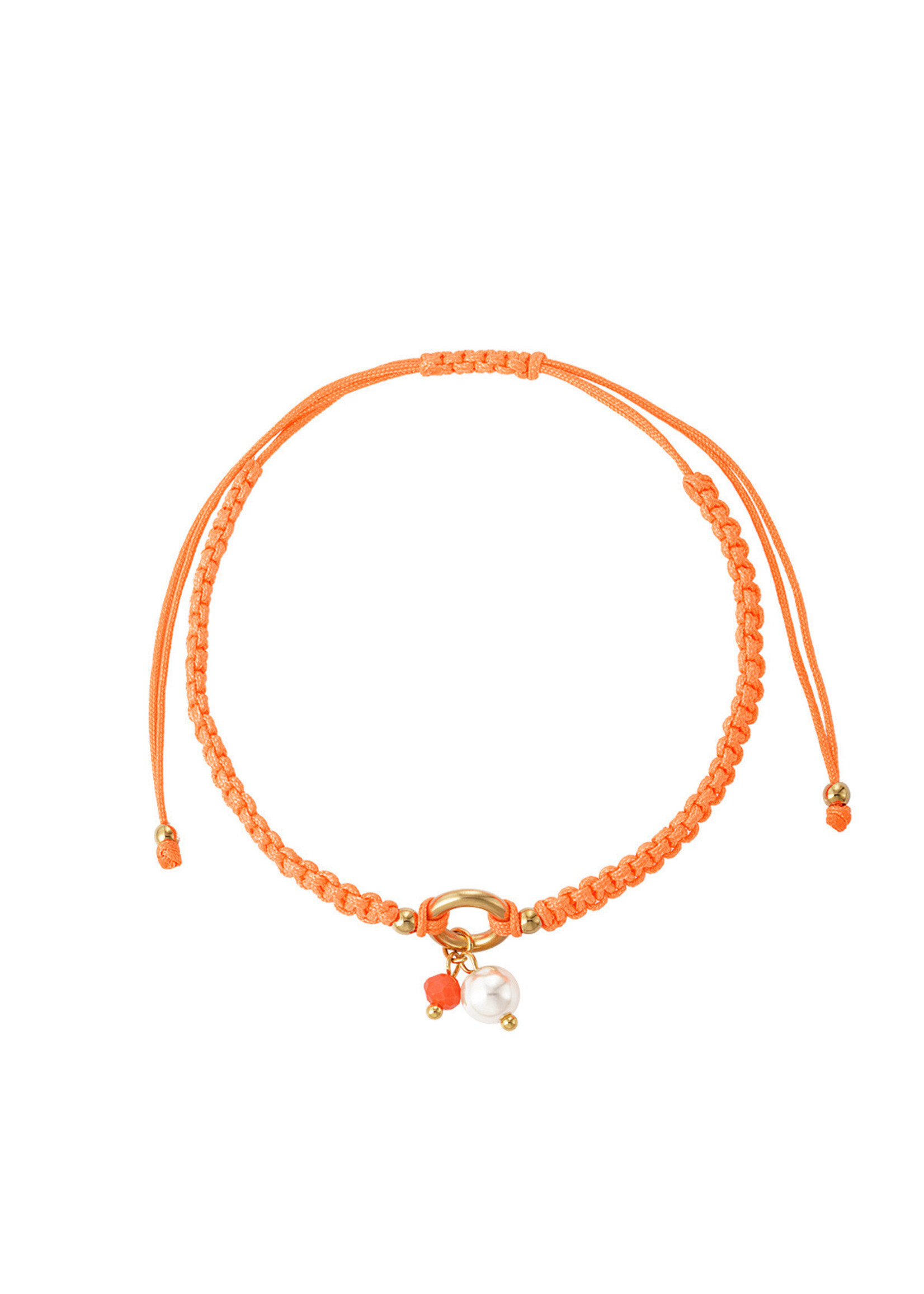 More the Firm Gevlochten armband pearl