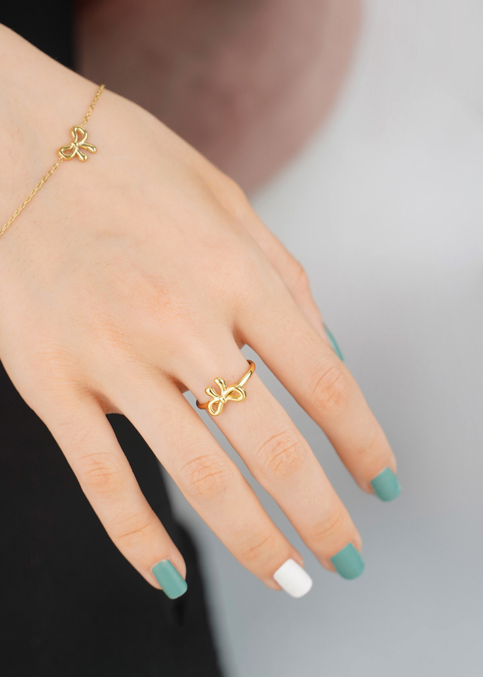 More the Firm Ring bow gold