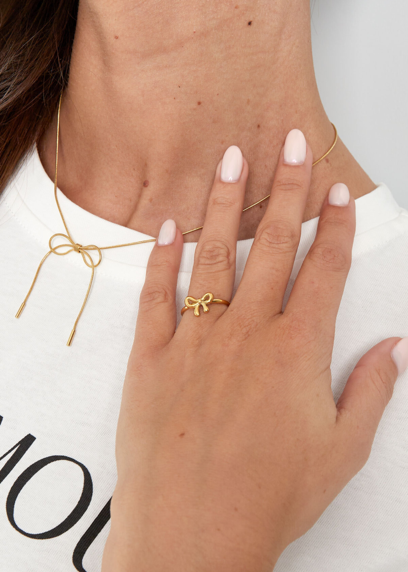 More the Firm Ring bow gold