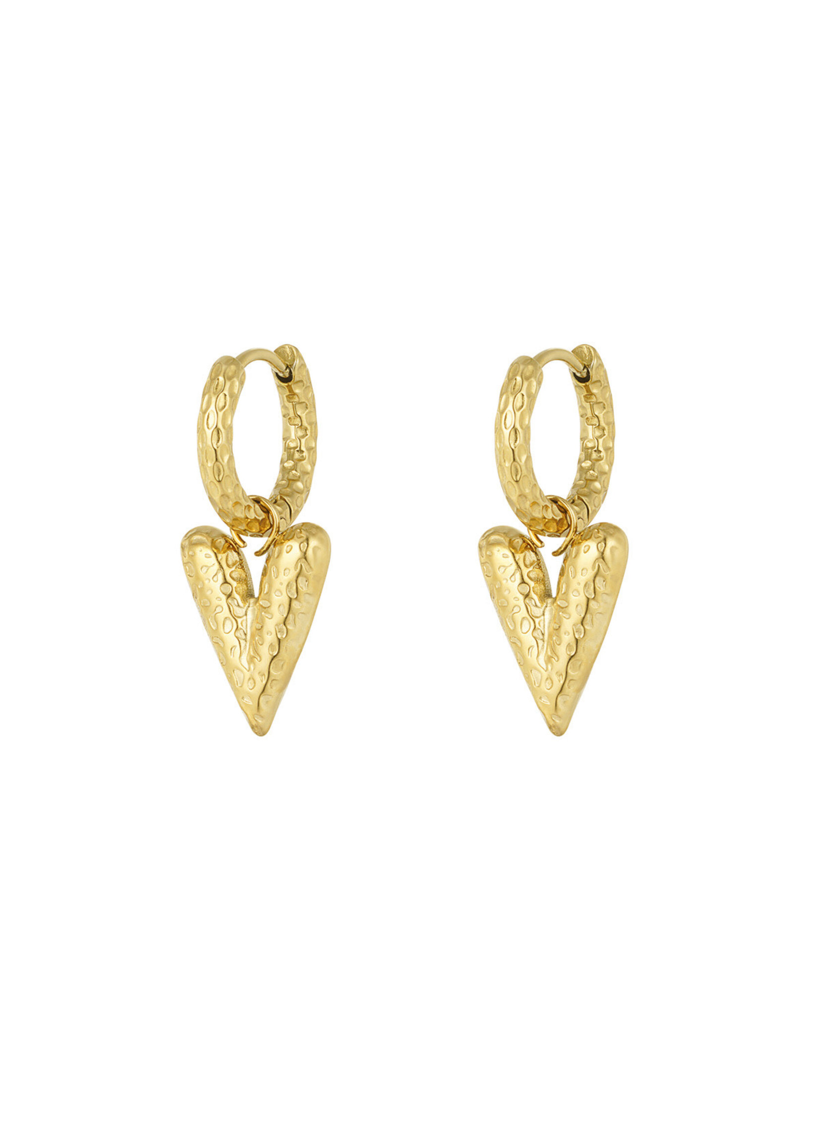 More the Firm Oorbellen Love on Top structure goud