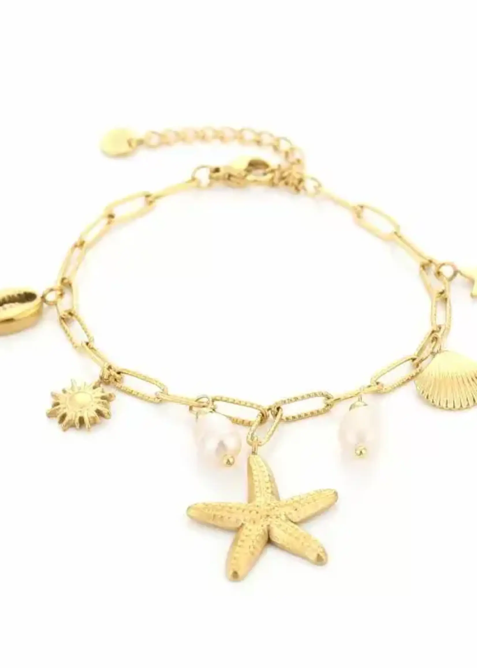 More the Firm Bedelarmband Beach Life Goud