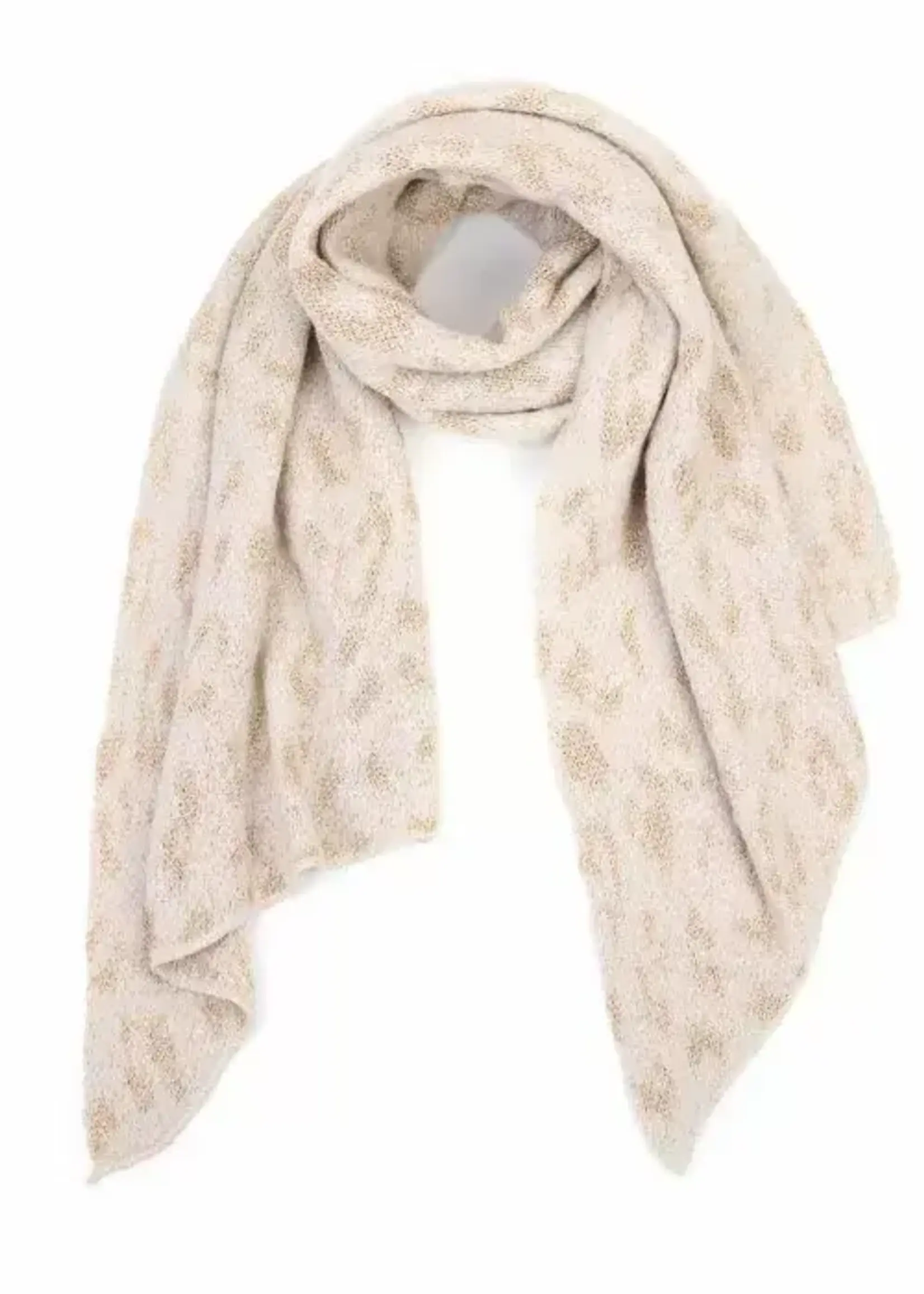 Flo Boutique Sjaal Comfy Leopard Beige