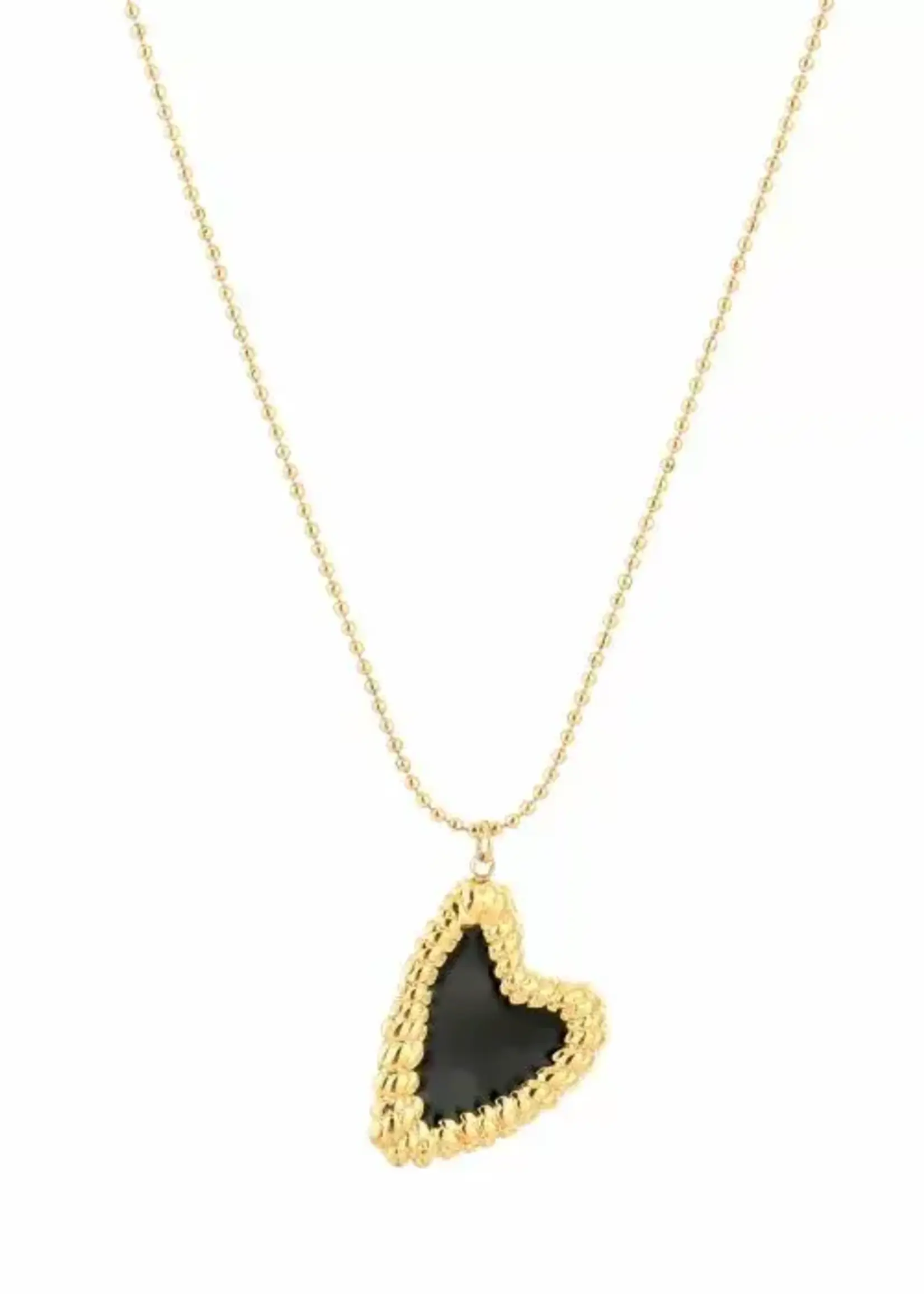 Flo Boutique Ketting black heart