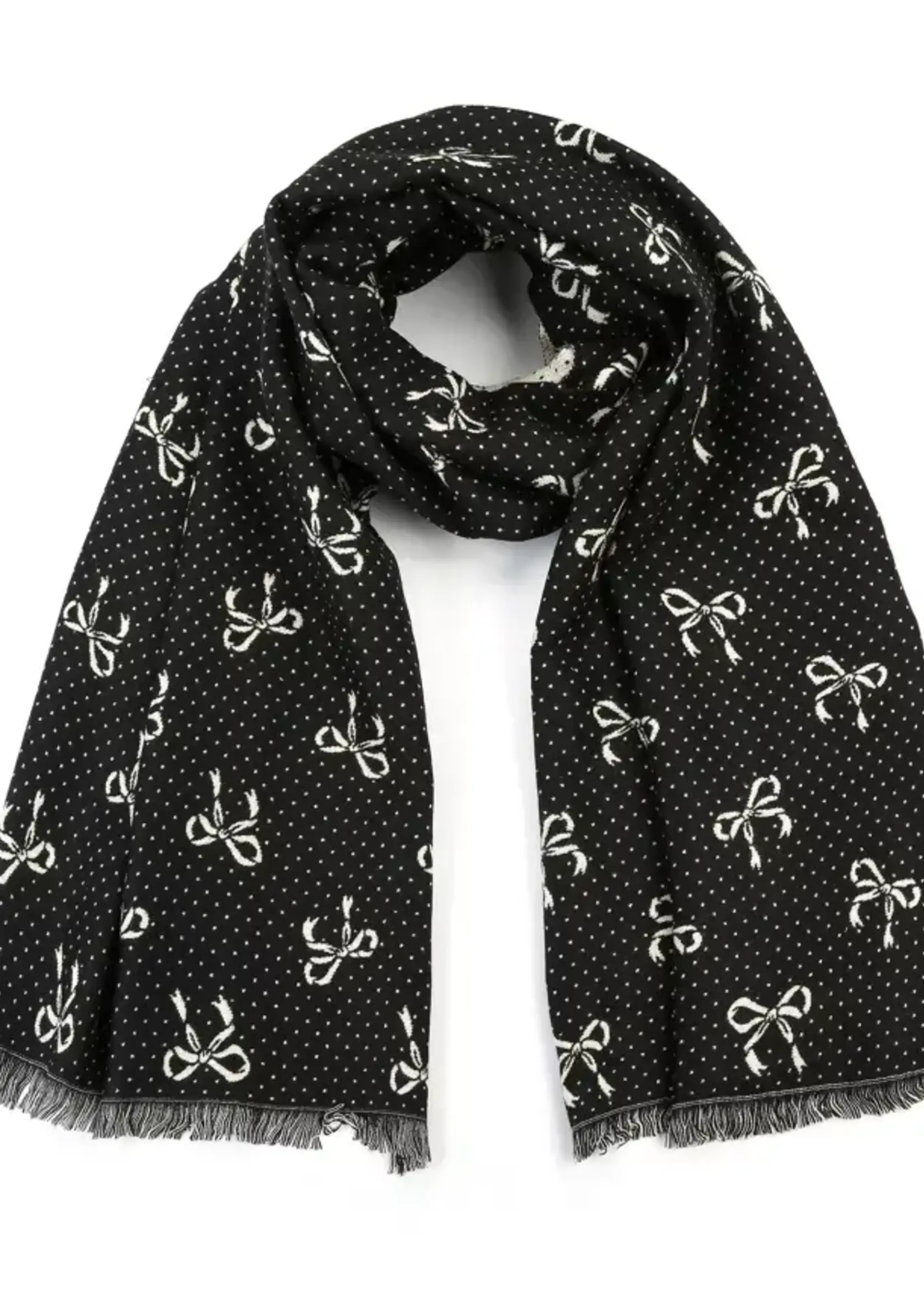 Flo Boutique Sjaal Lots of Bows Black