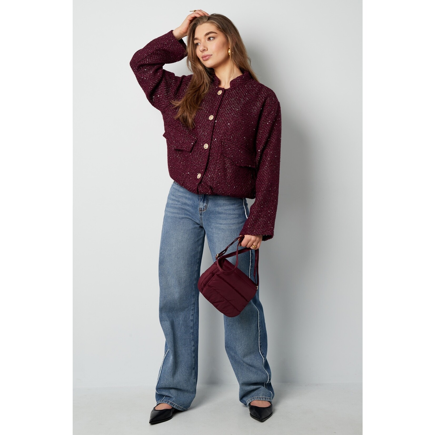 Flo Boutique Bomber Refined Must Bordeaux
