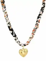 More the Firm Gevlochten bandana ketting bedel