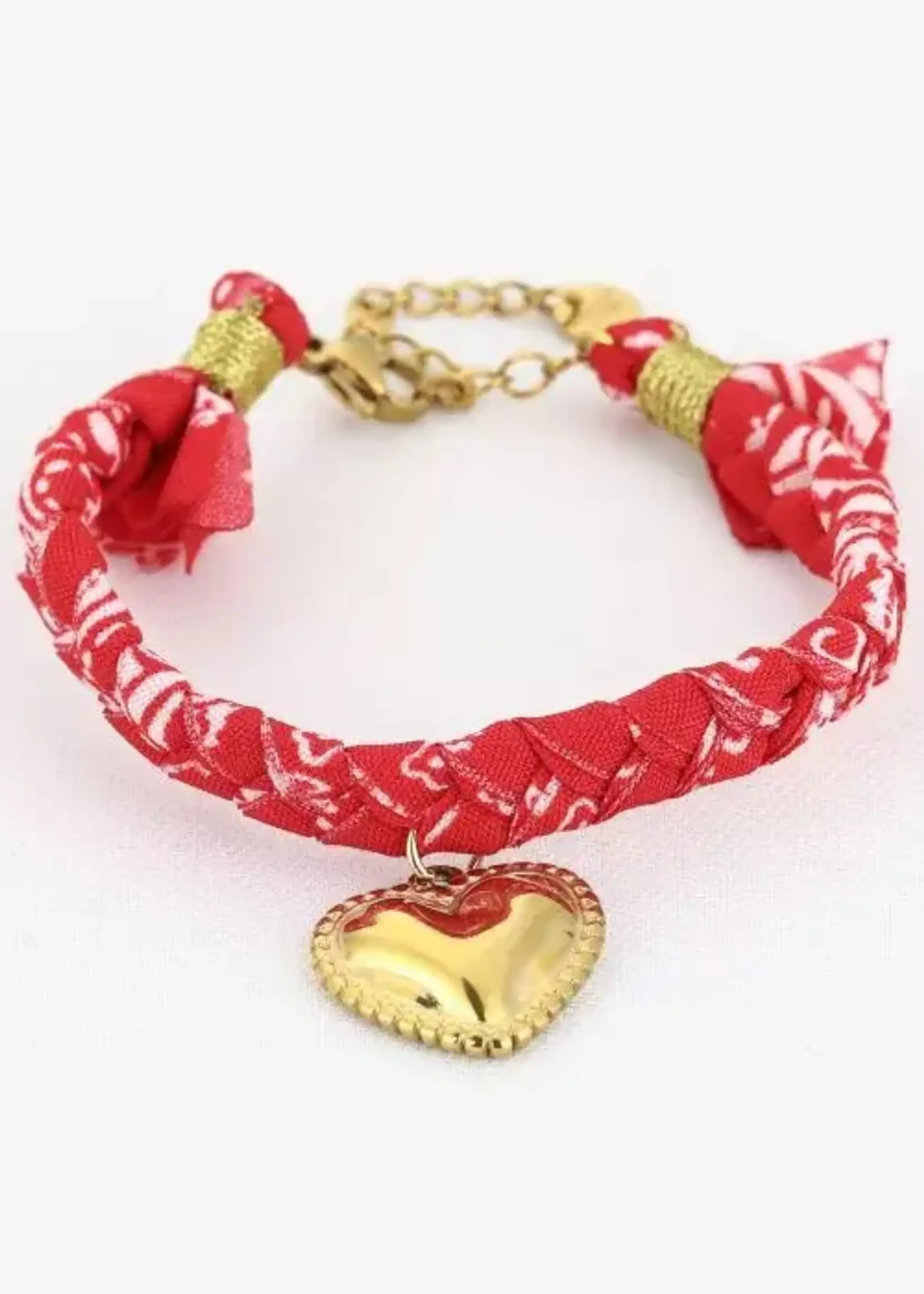 More the Firm Gevlochten bandana armband bedel