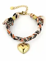 More the Firm Gevlochten bandana armband bedel