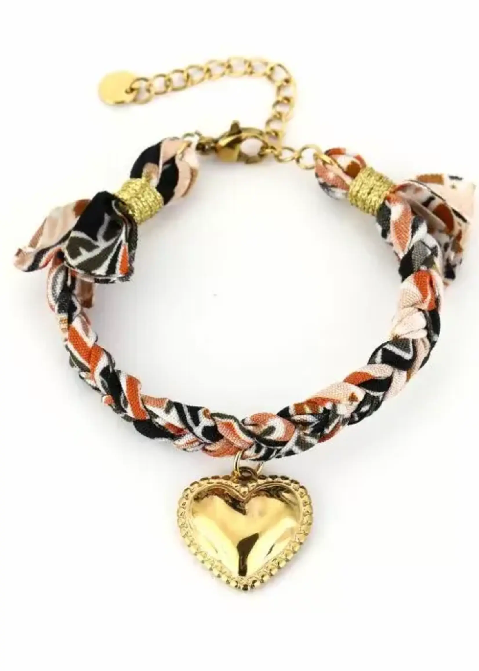 More the Firm Gevlochten bandana armband bedel