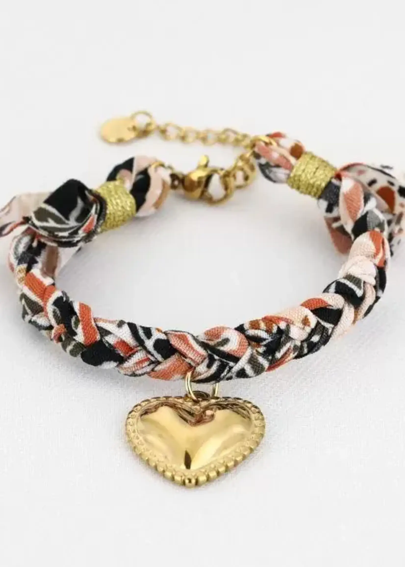 More the Firm Gevlochten bandana armband bedel