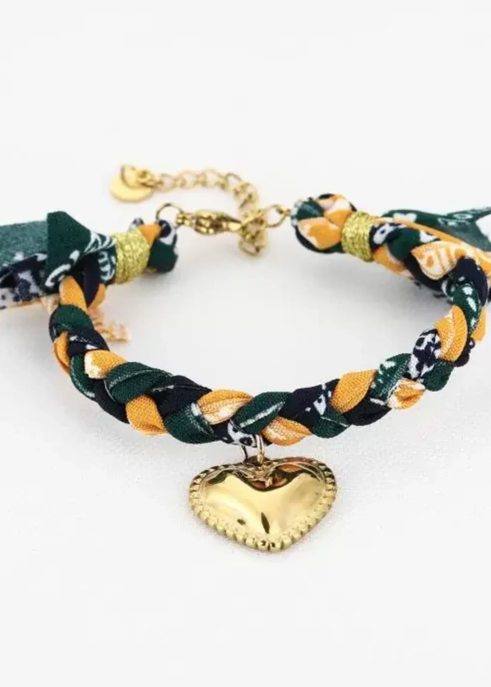 More the Firm Gevlochten bandana armband bedel