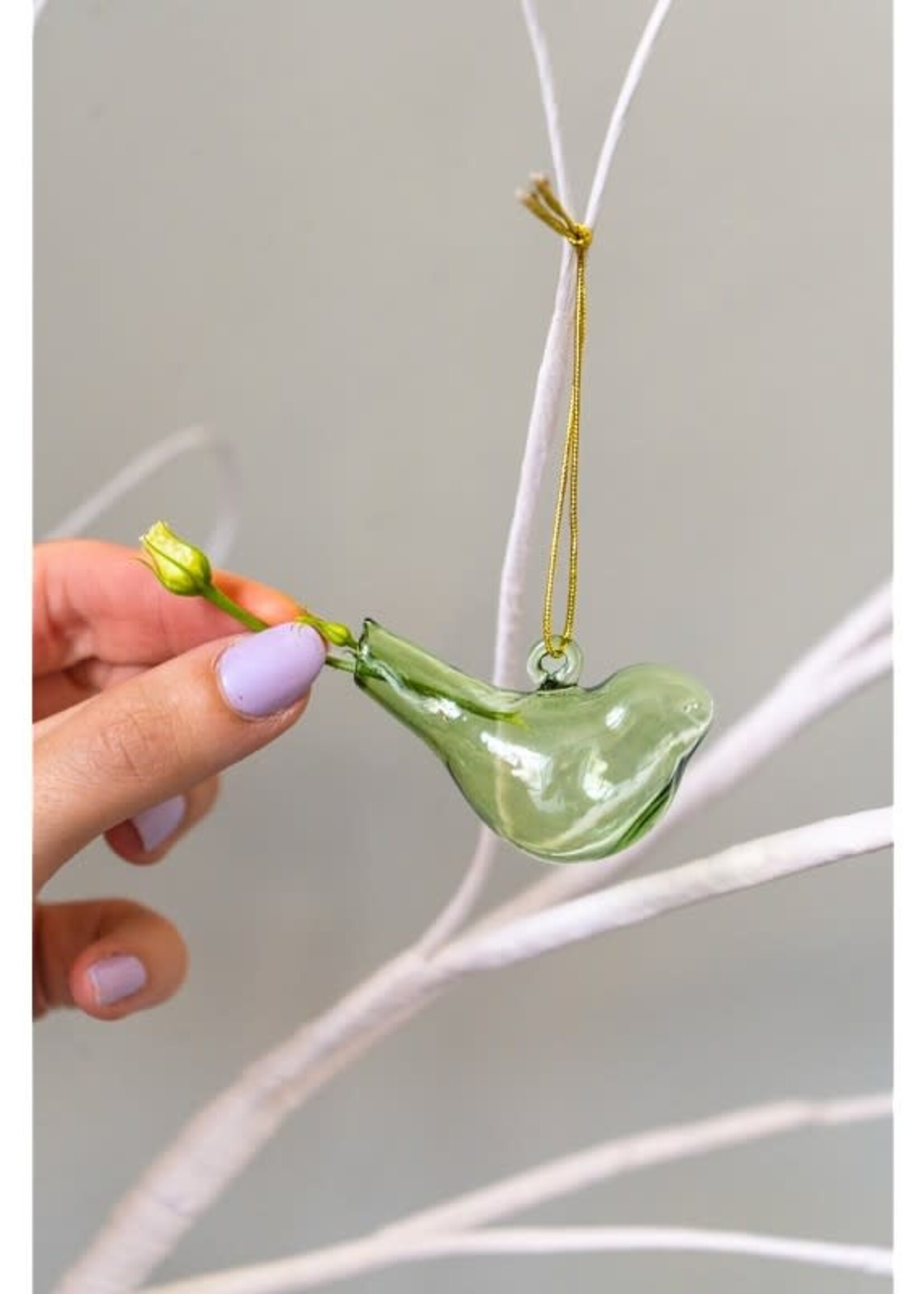 Home Society Ornament Bird Glass