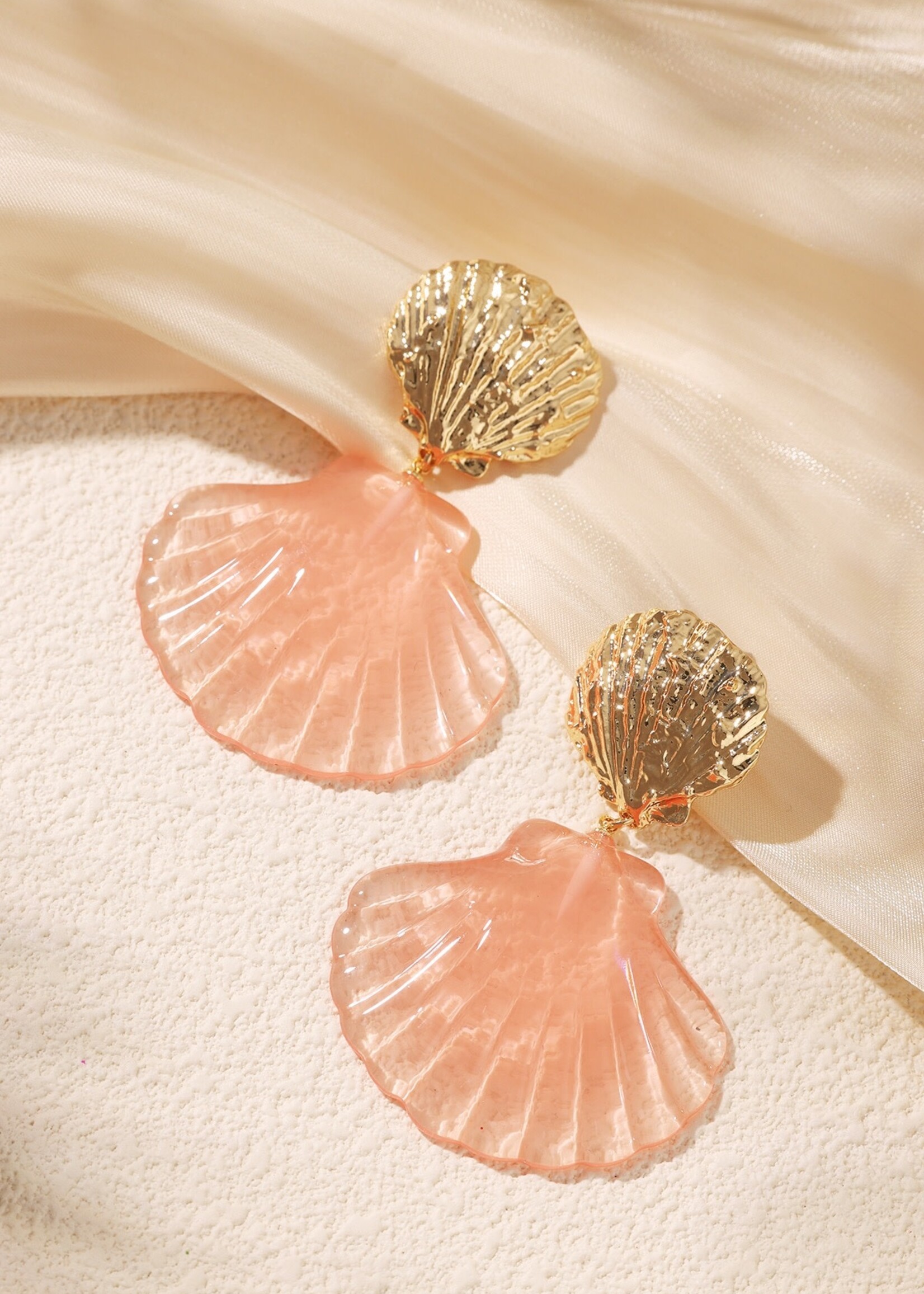 Flo Boutique Oorbellen Pink Shell