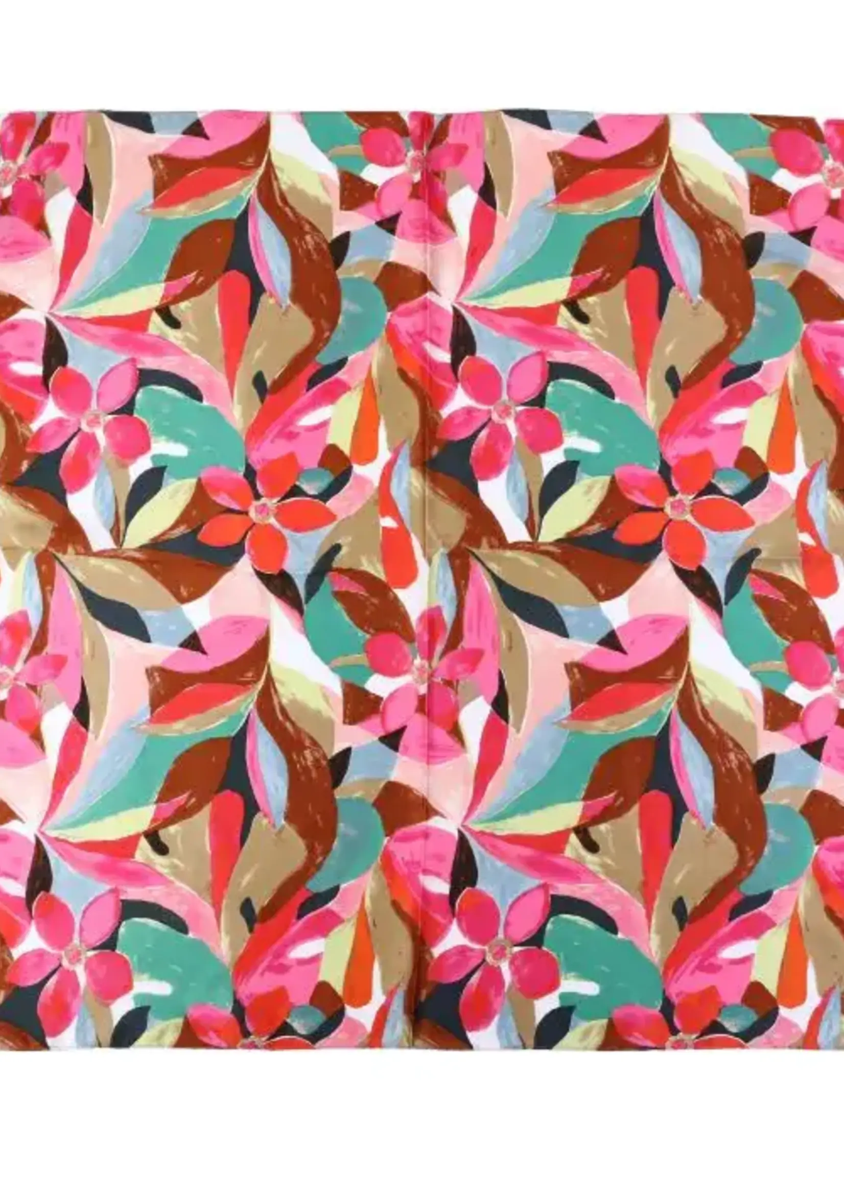 Flo Boutique Sjaaltje Leaves Fuchsia