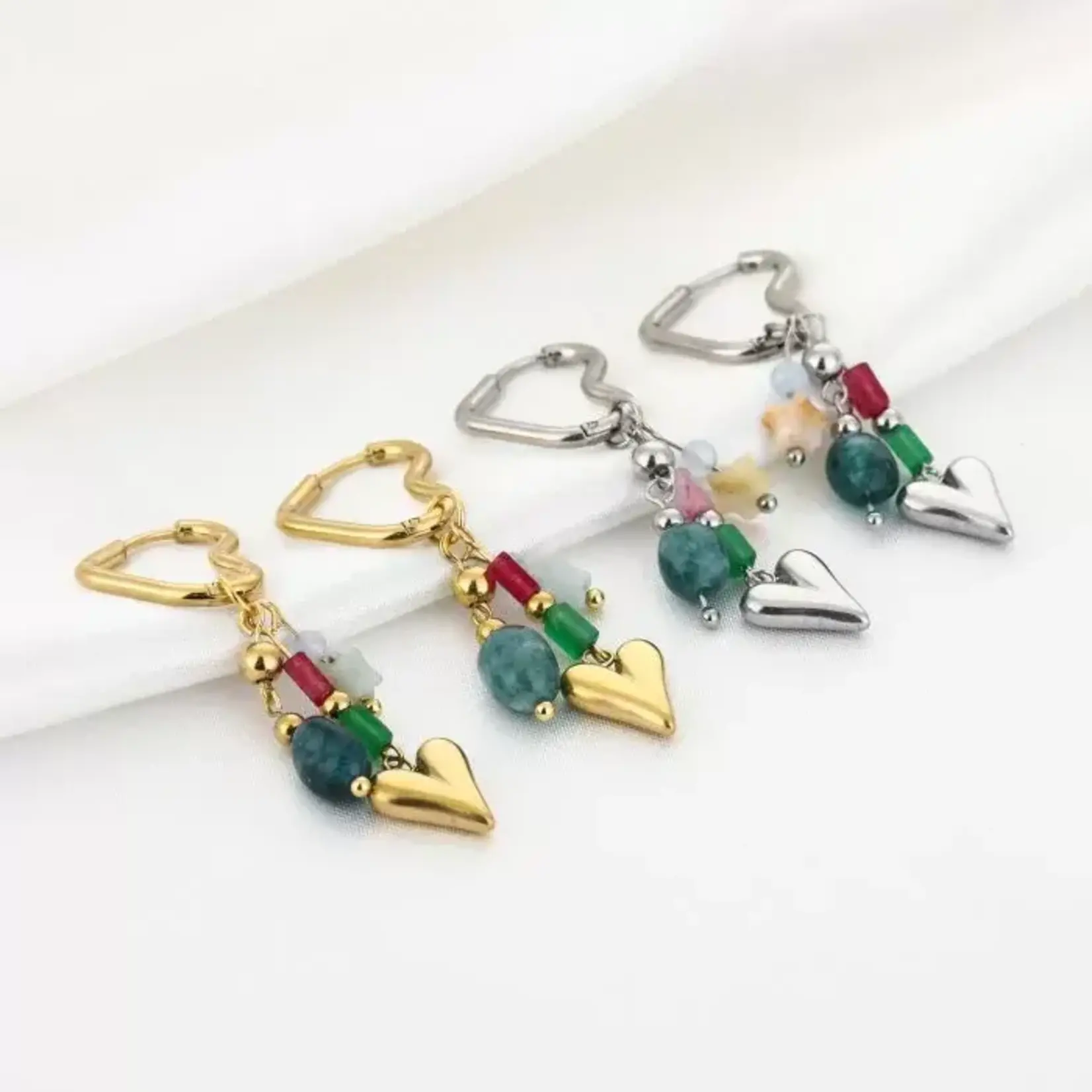 More the Firm Oorbellen Colorful heart