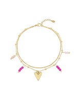 Flo Boutique Armband Double Love Pink