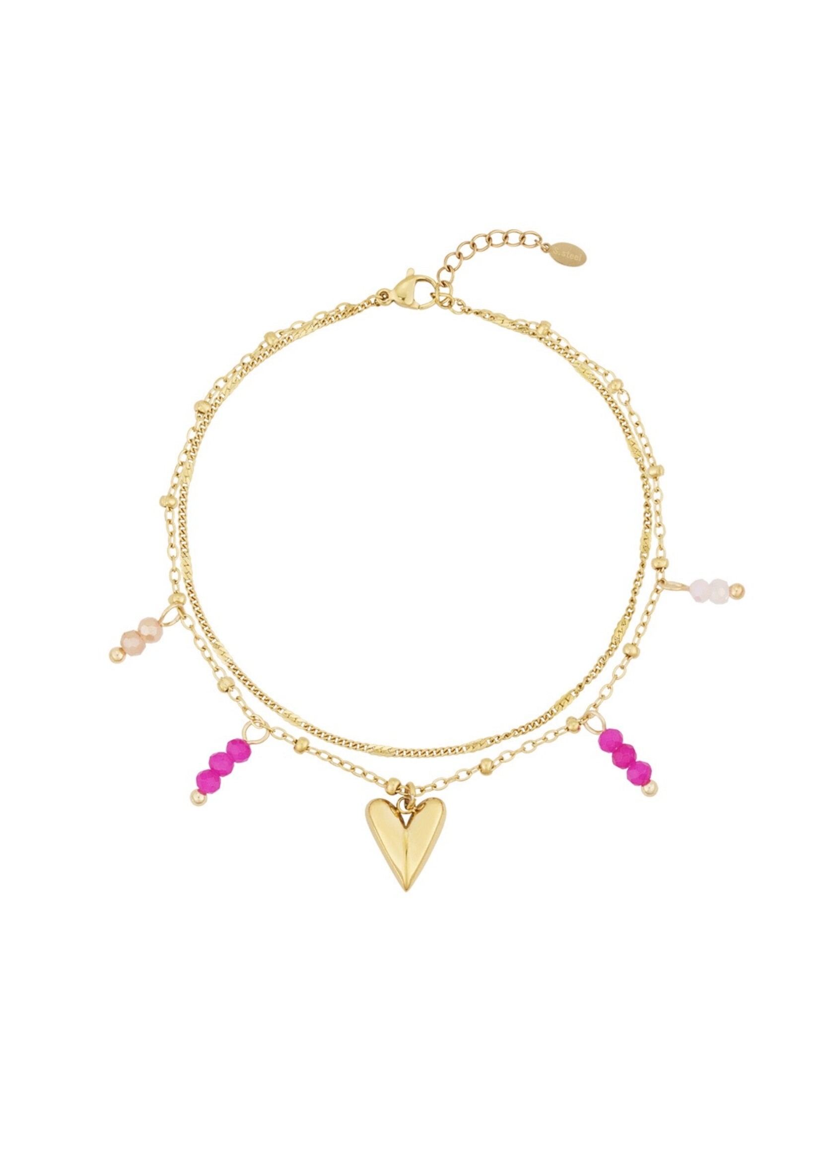 Flo Boutique Armband Double Love Pink