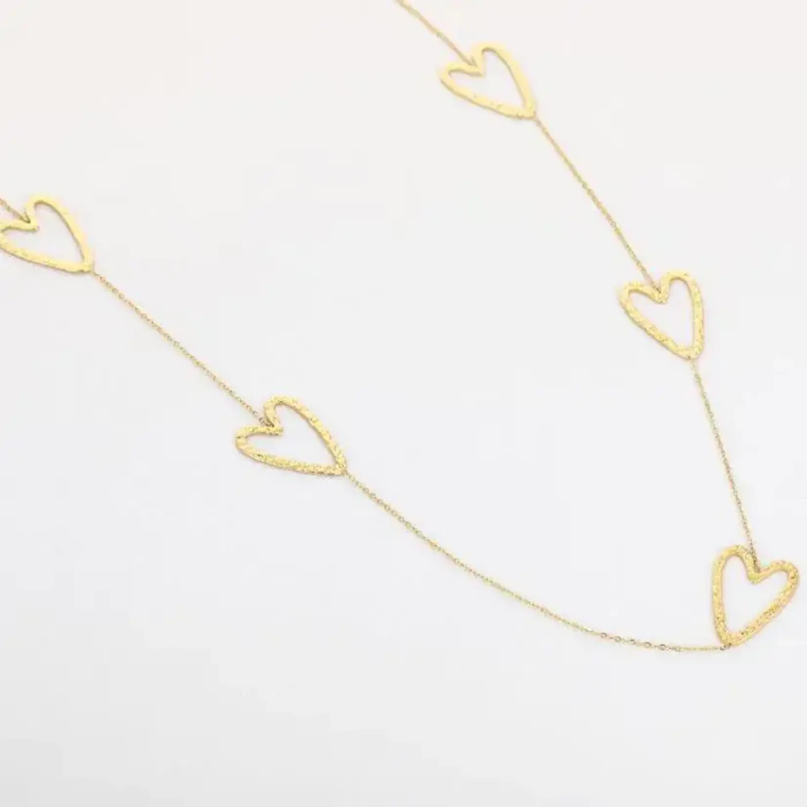Flo Boutique Long Necklace Hearts