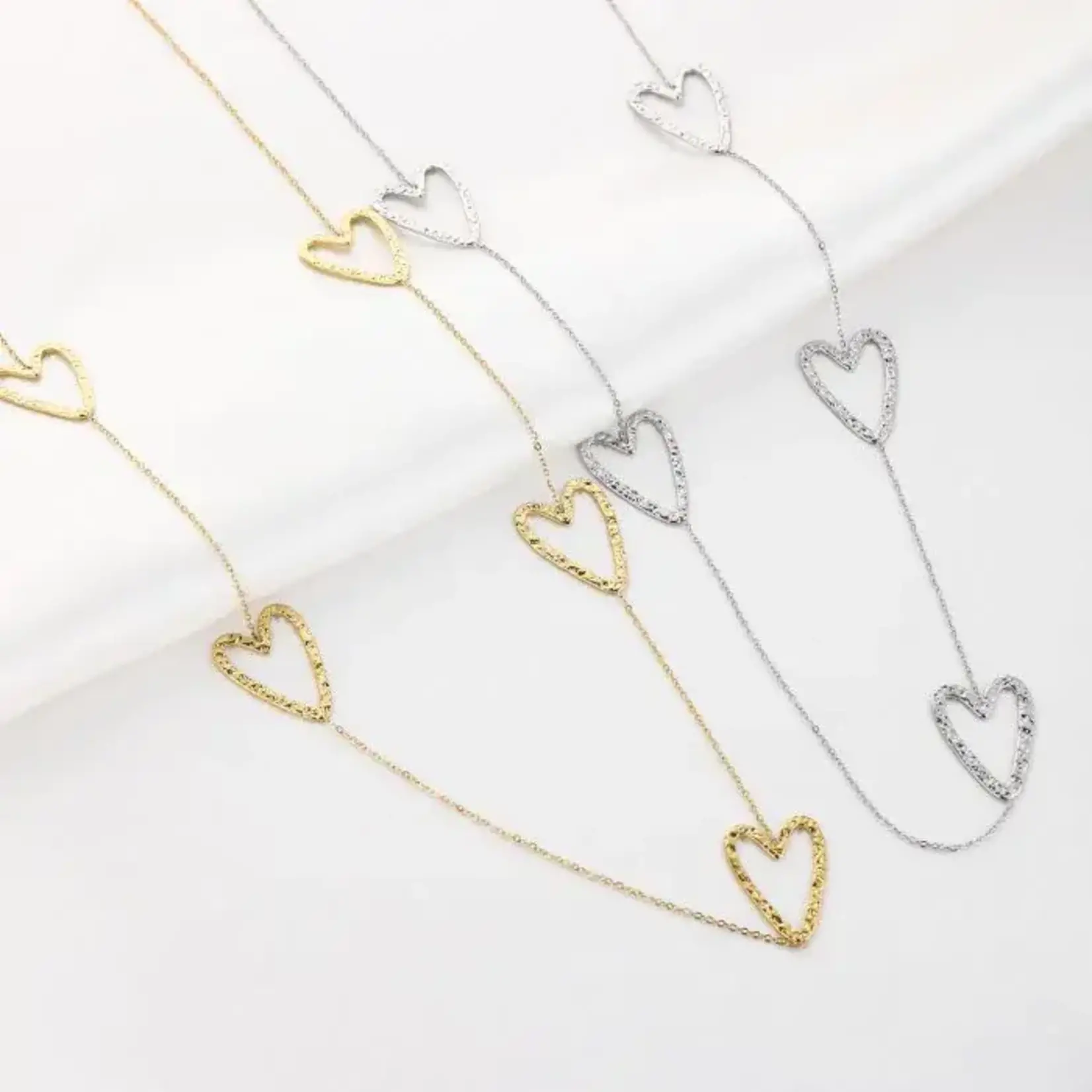 Flo Boutique Long Necklace Hearts