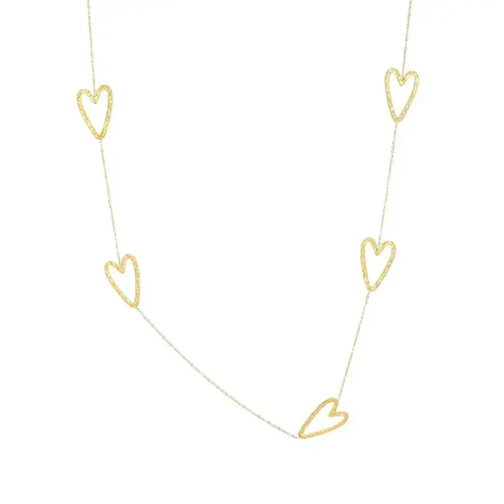 Flo Boutique Long Necklace Hearts