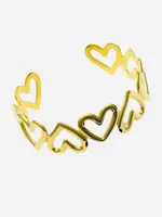 Flo Boutique Big Heart Bangle goud