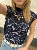 Flo Boutique Lace top Maddy Navy