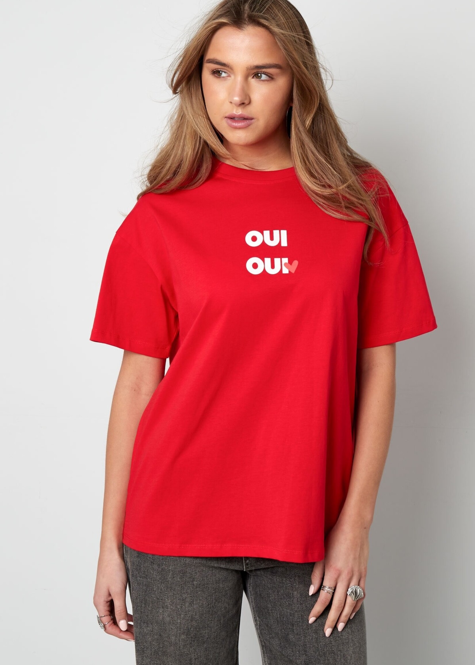 Flo Boutique T-shirt Oui Oui Red