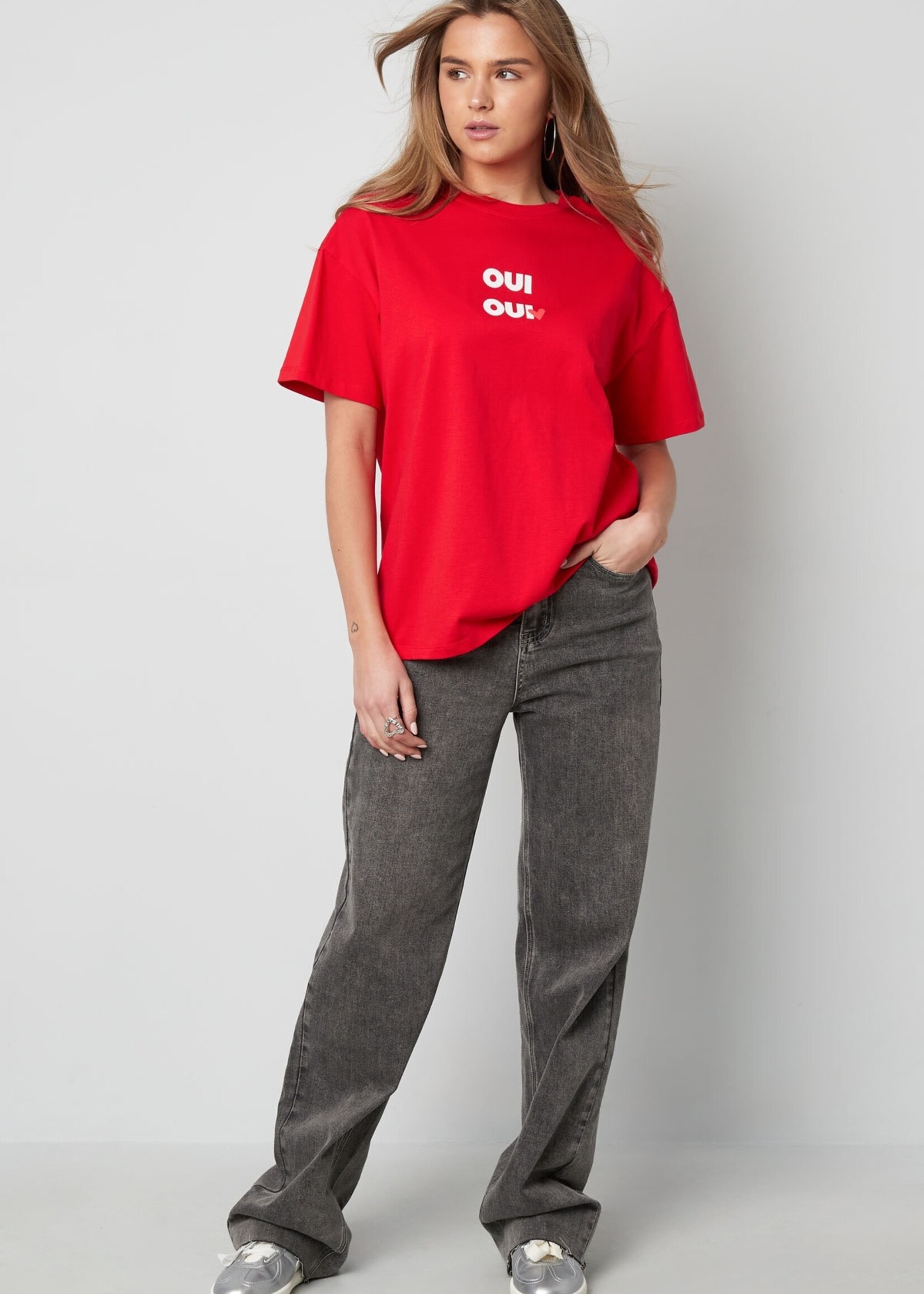 Flo Boutique T-shirt Oui Oui Red