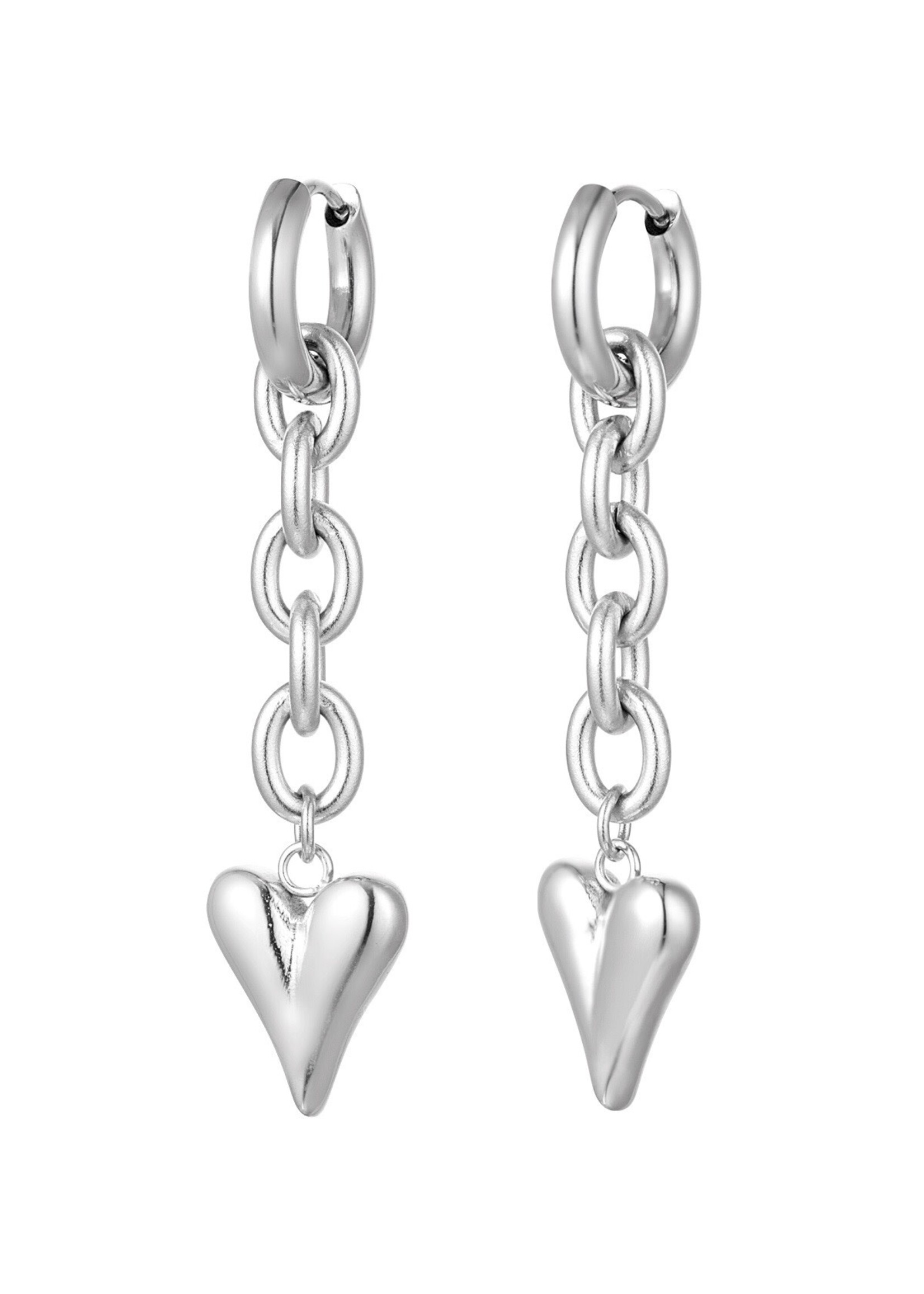 Flo Boutique Oorbellen linked heart