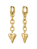 Flo Boutique Oorbellen linked heart