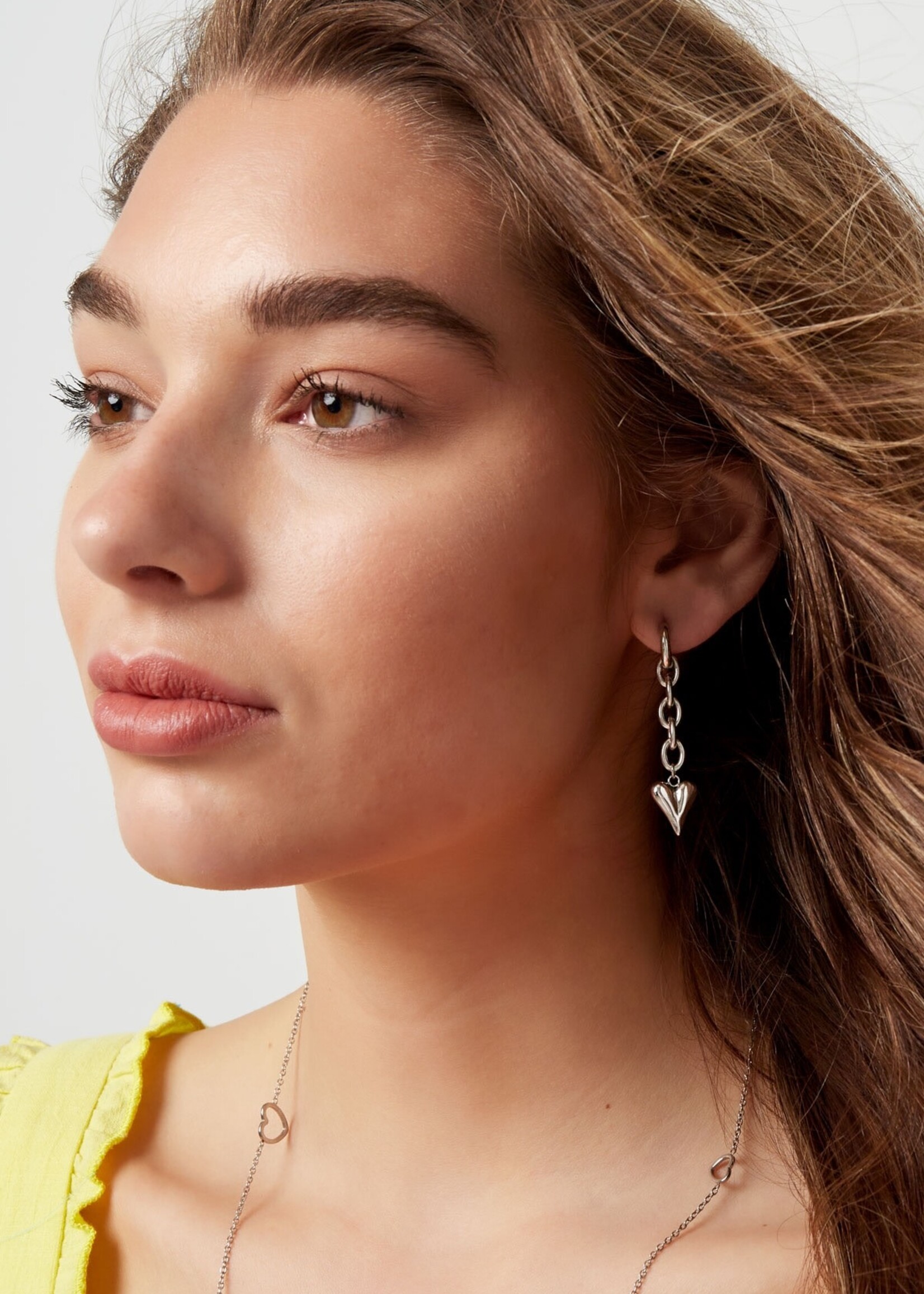 Flo Boutique Oorbellen linked heart