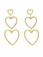 More the Firm Oorbellen Triple hearts