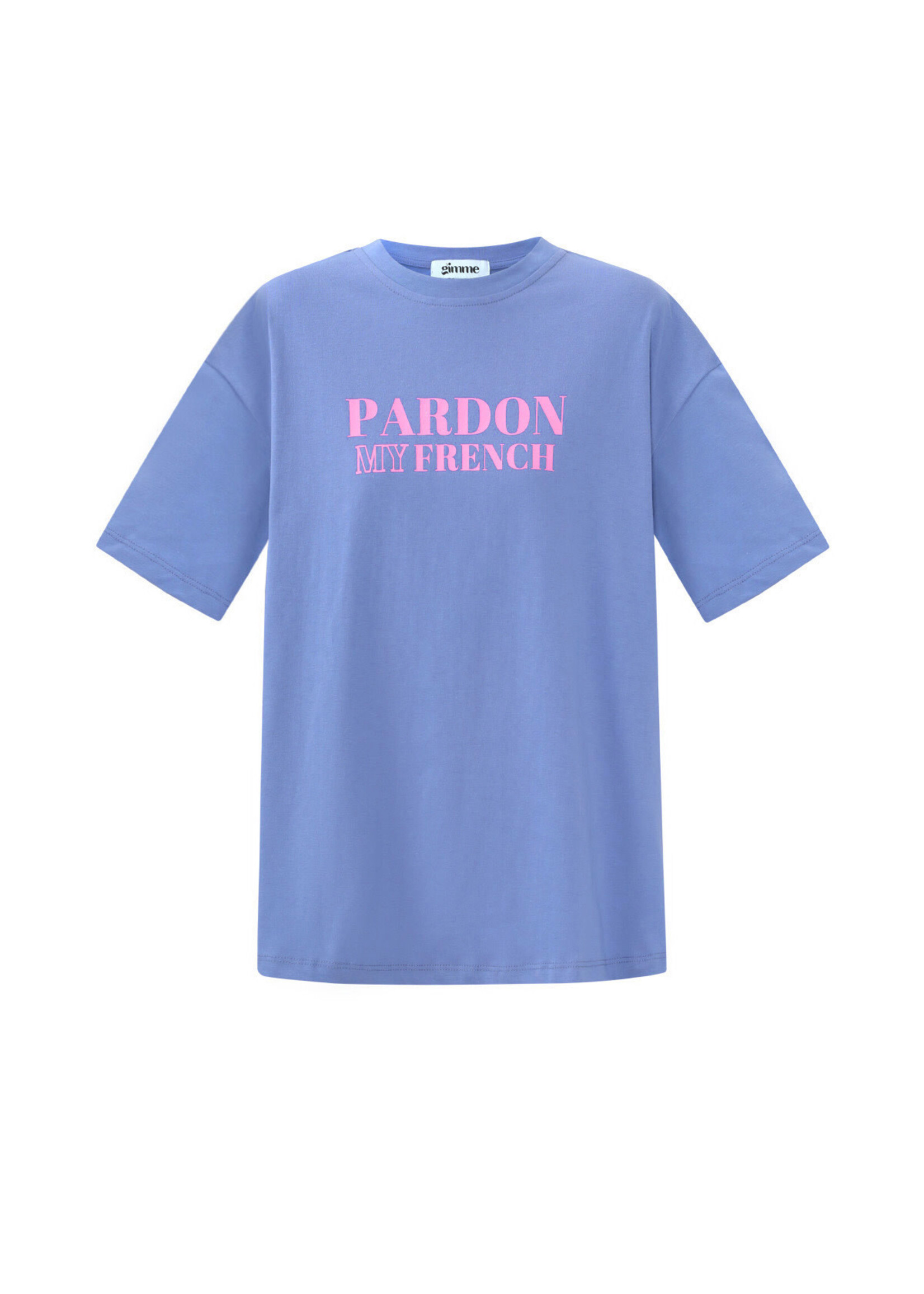 Flo Boutique T-shirt Pardon my French blue