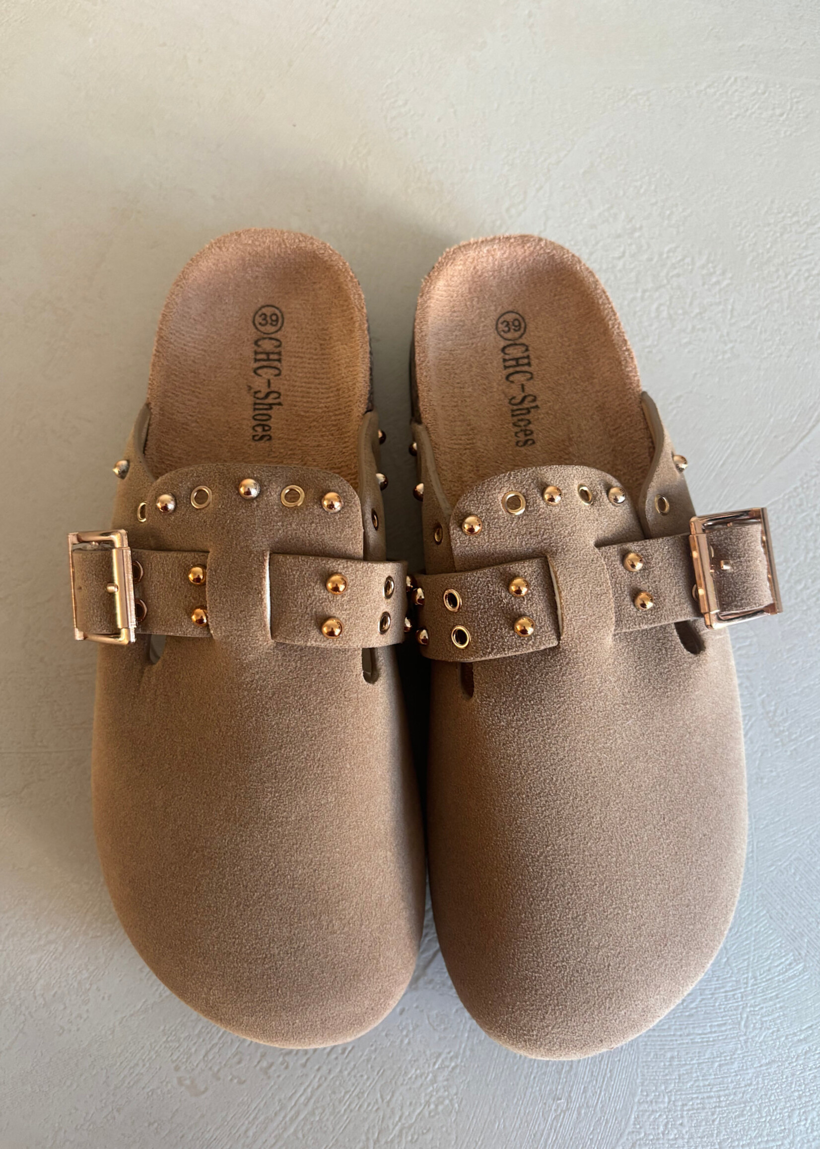 Flo Boutique Clogs studs Bella Khaki