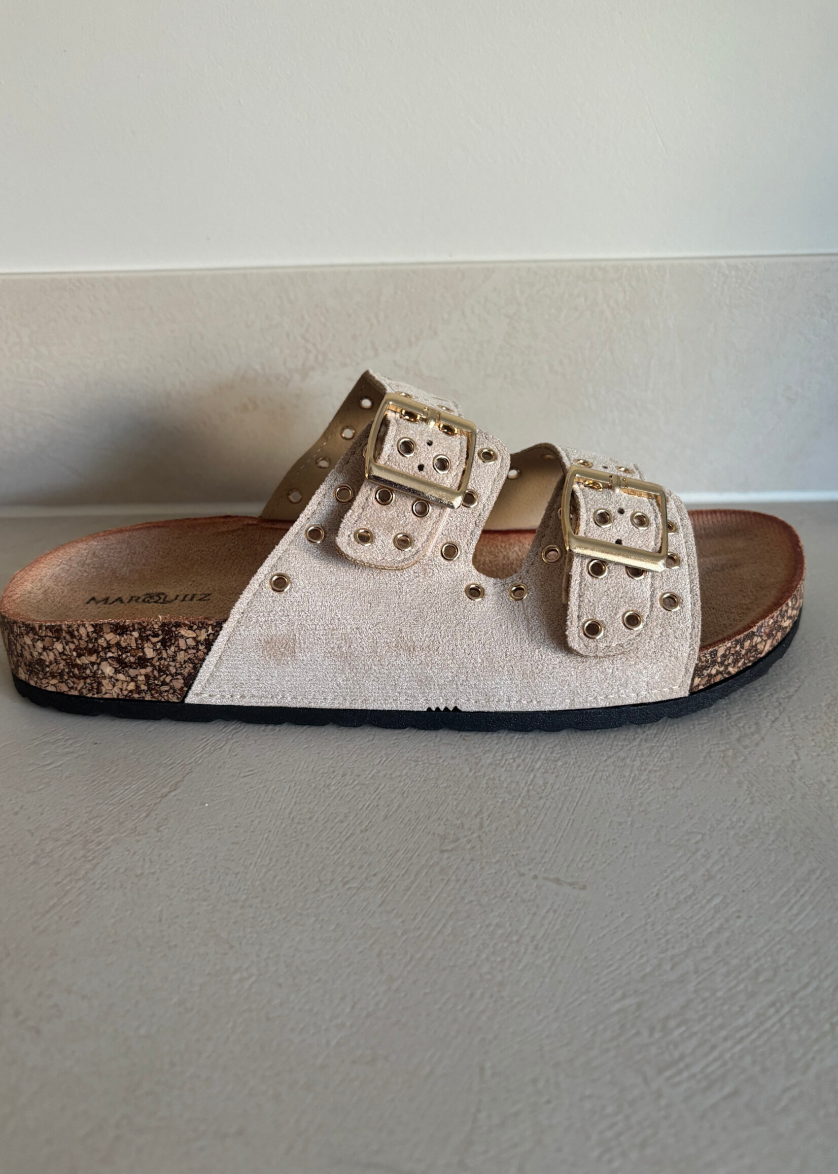 Flo Boutique Slipper studs Gigi Beige