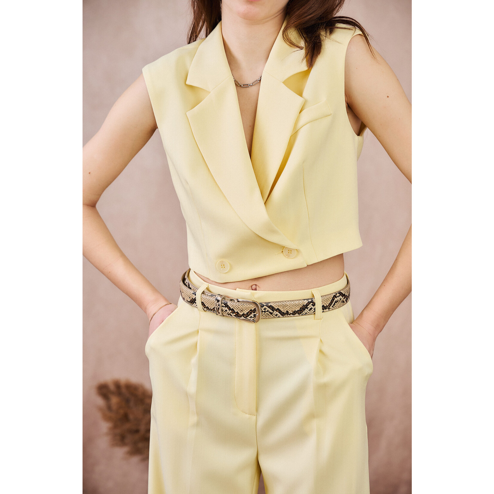 Flo Boutique Gilet Dani Yellow