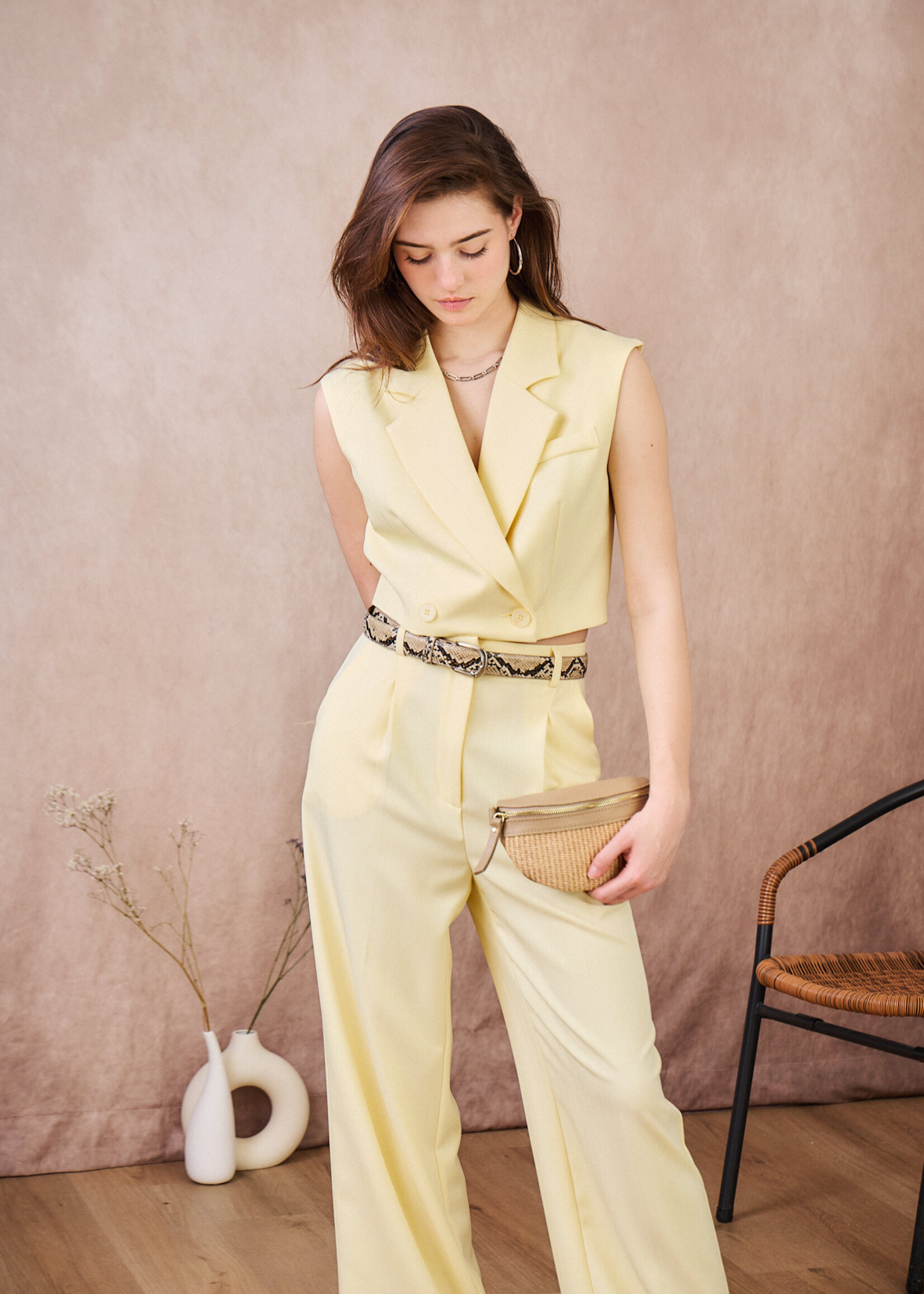 Flo Boutique Broek Dani Yellow