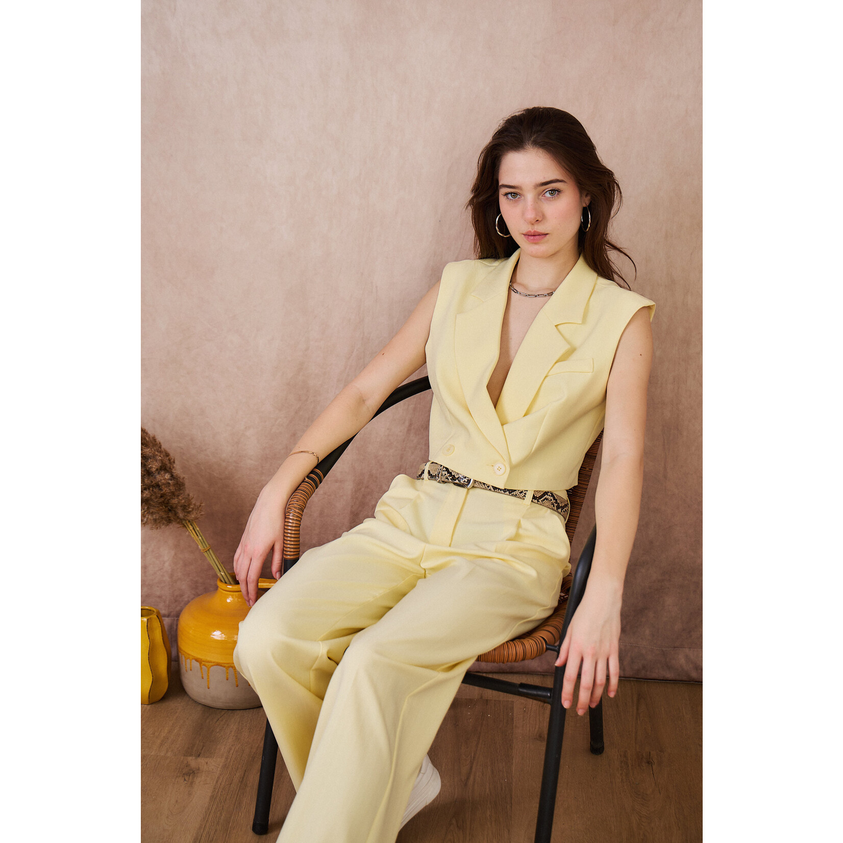 Flo Boutique Broek Dani Yellow