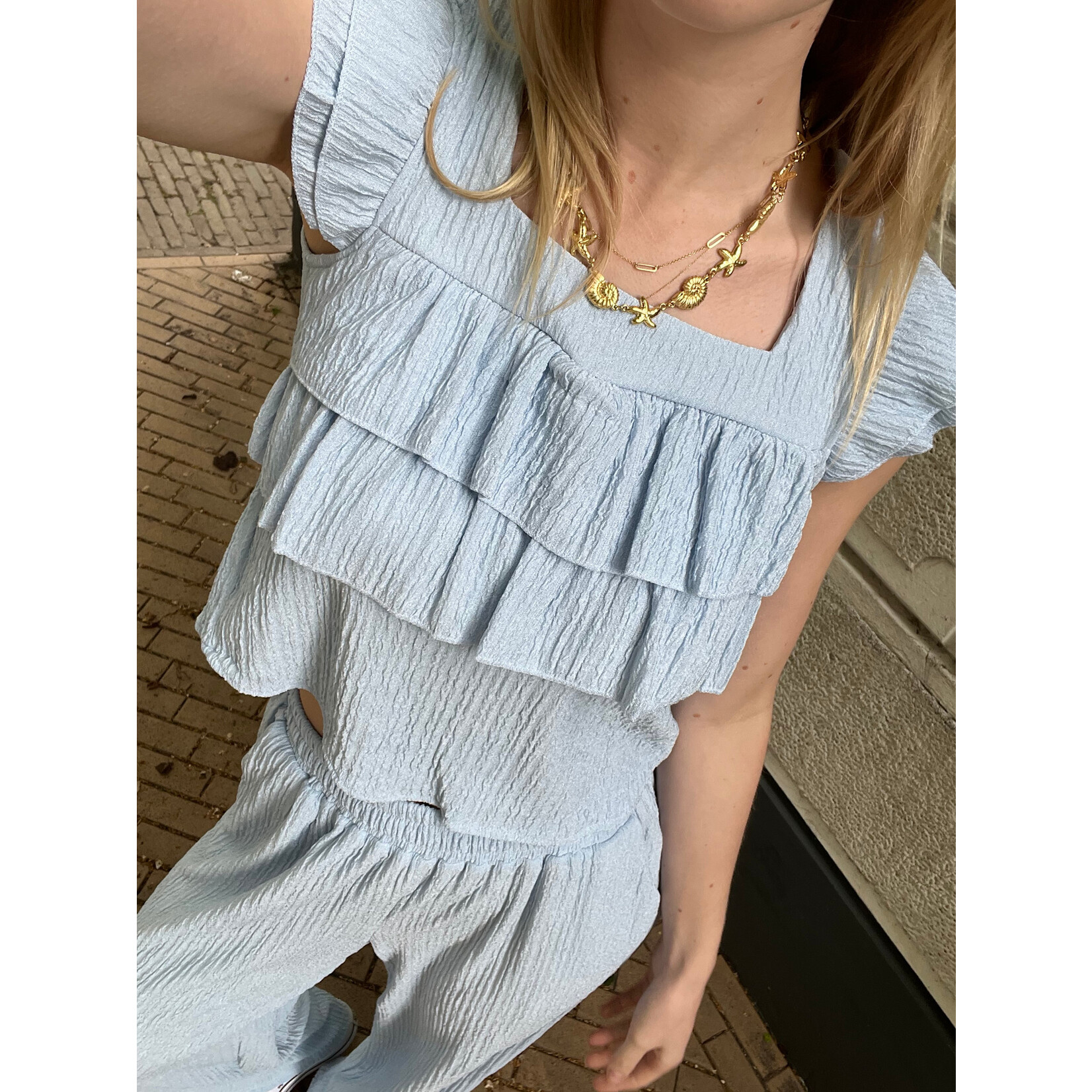 Flo Boutique Top Juul Blue