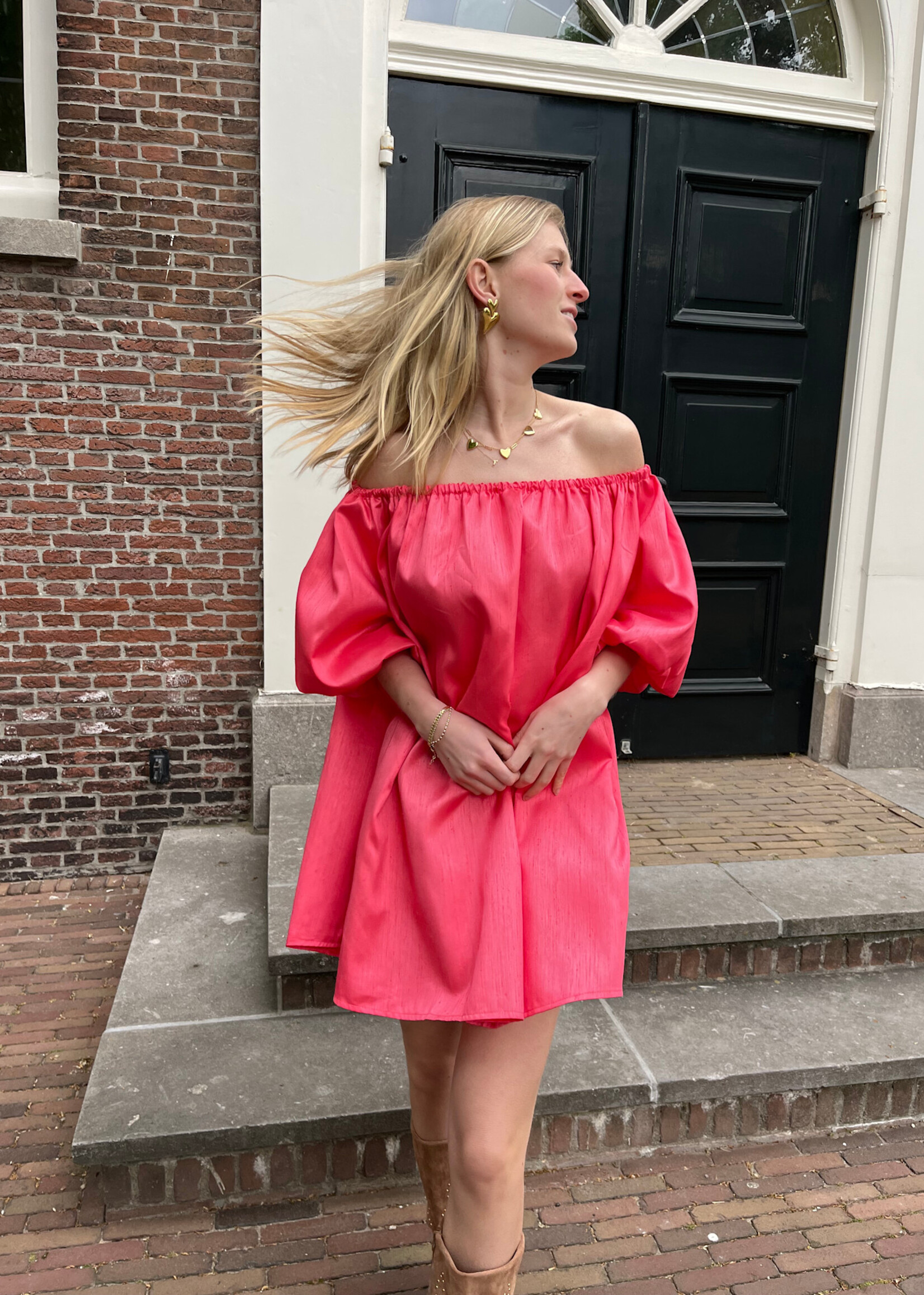 Flo Boutique Jurk Liva Pink