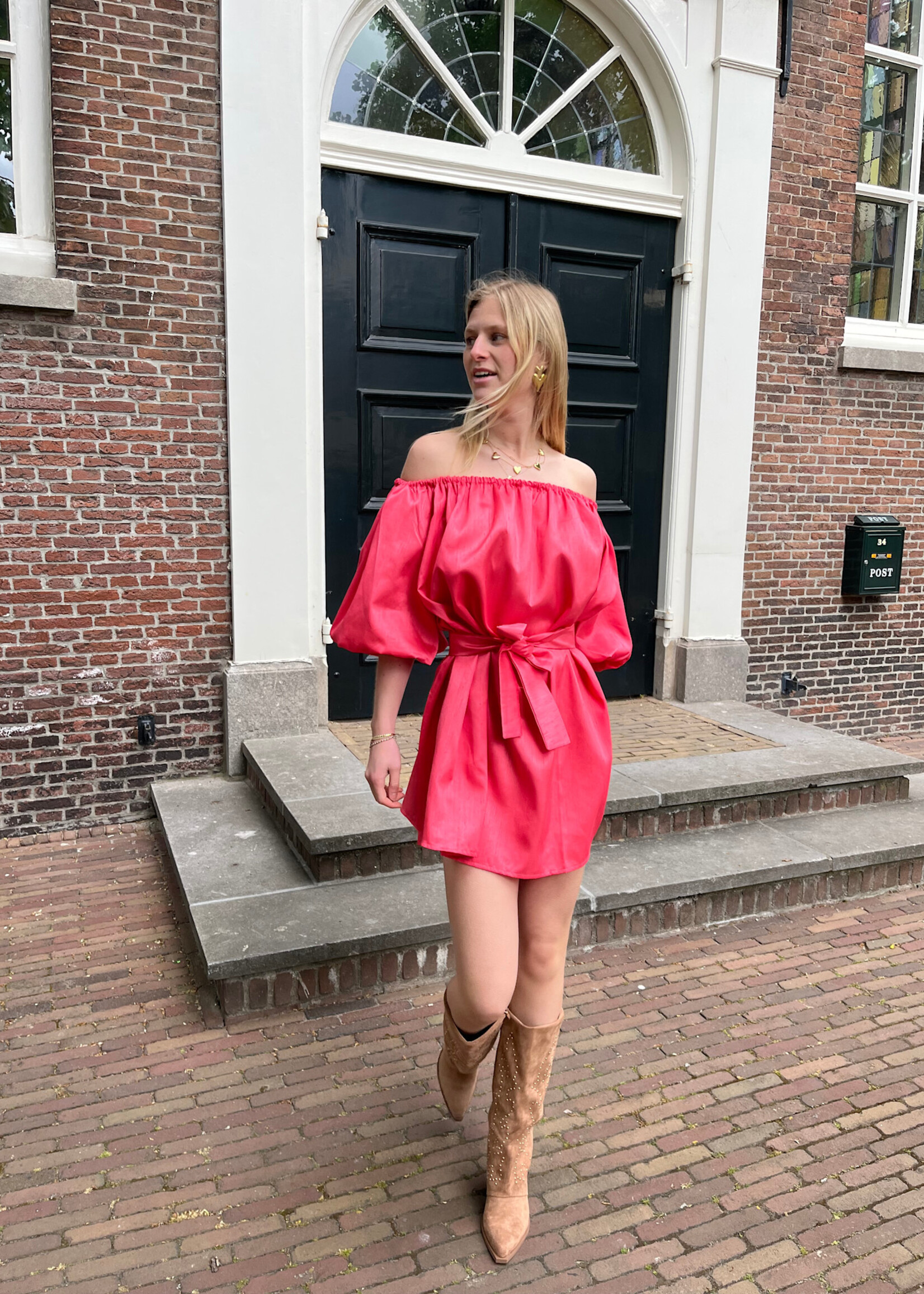 Flo Boutique Jurk Liva Pink