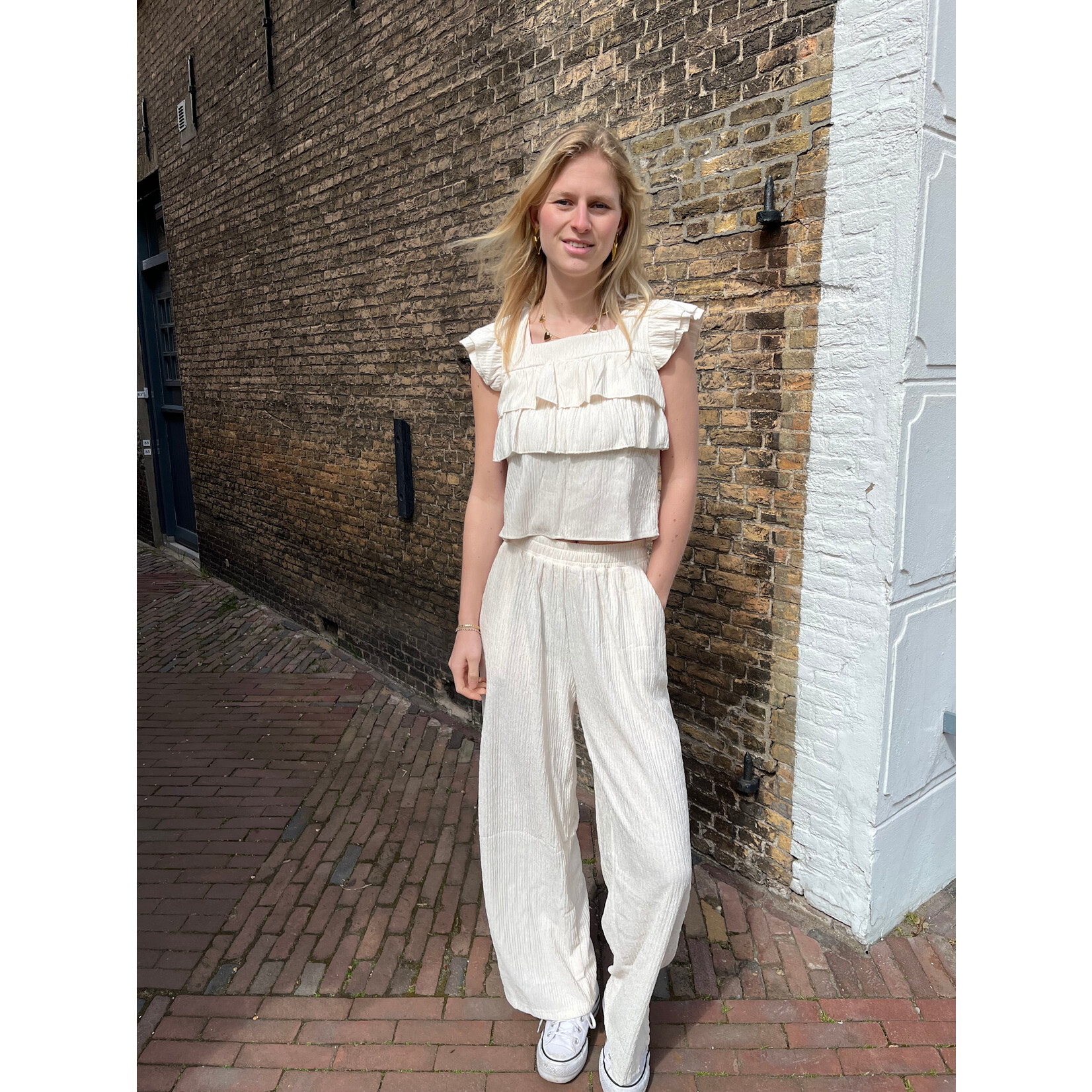 Flo Boutique Broek Juul Beige